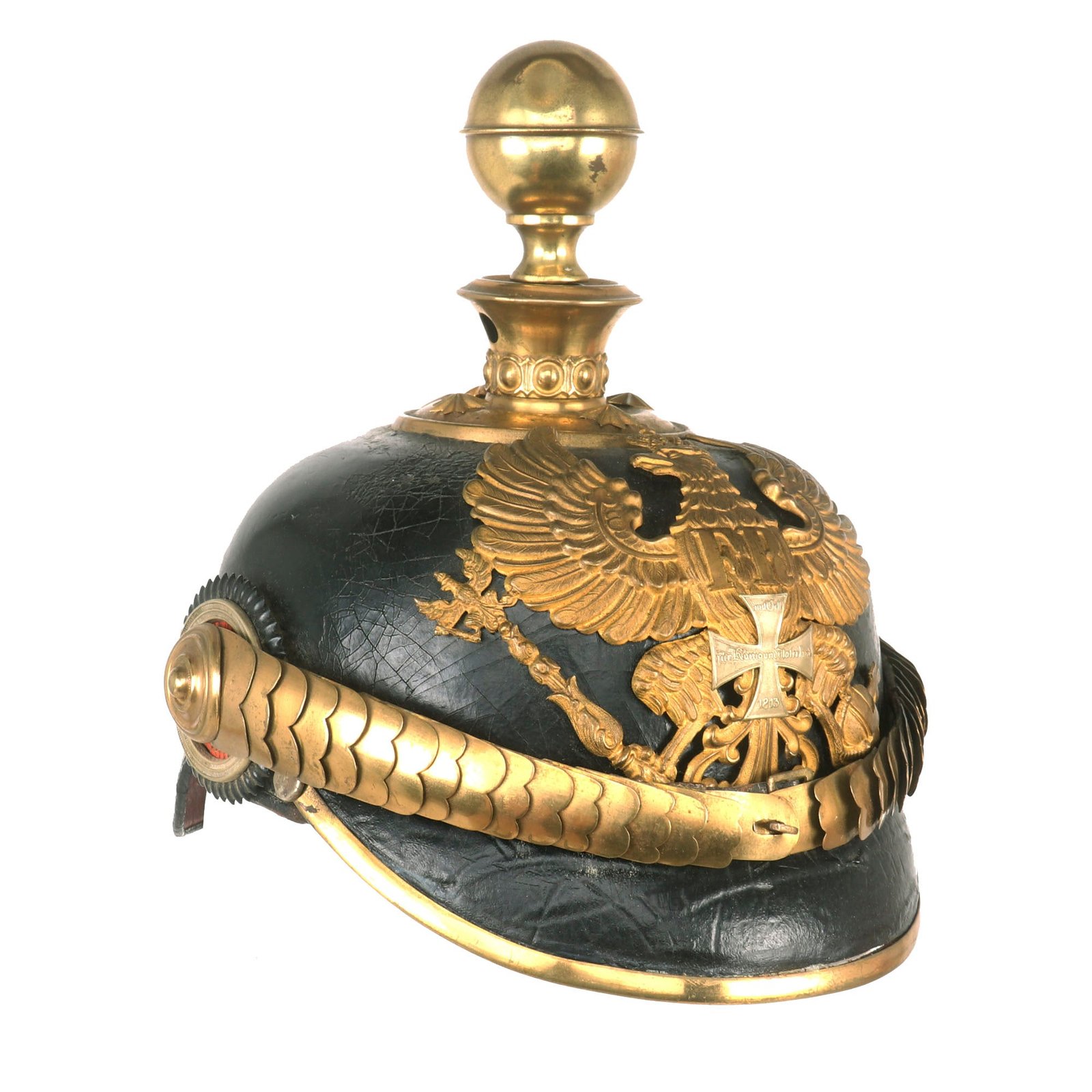 Buy Original Imperial German WWI Prussian Reserve Artillery Officer Model 1895 Pickelhaube Helmet - Kugelhelm | Original Firearms Antique For Sale