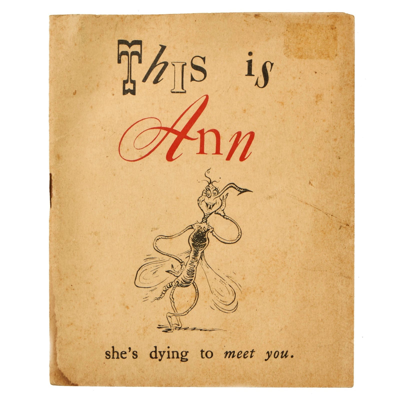 Buy Original U.S. WWII Anti-Malaria “This is Ann” Soldier’s Pamphlet with Dr. Seuss Artwork | Original Firearms Antique For Sale