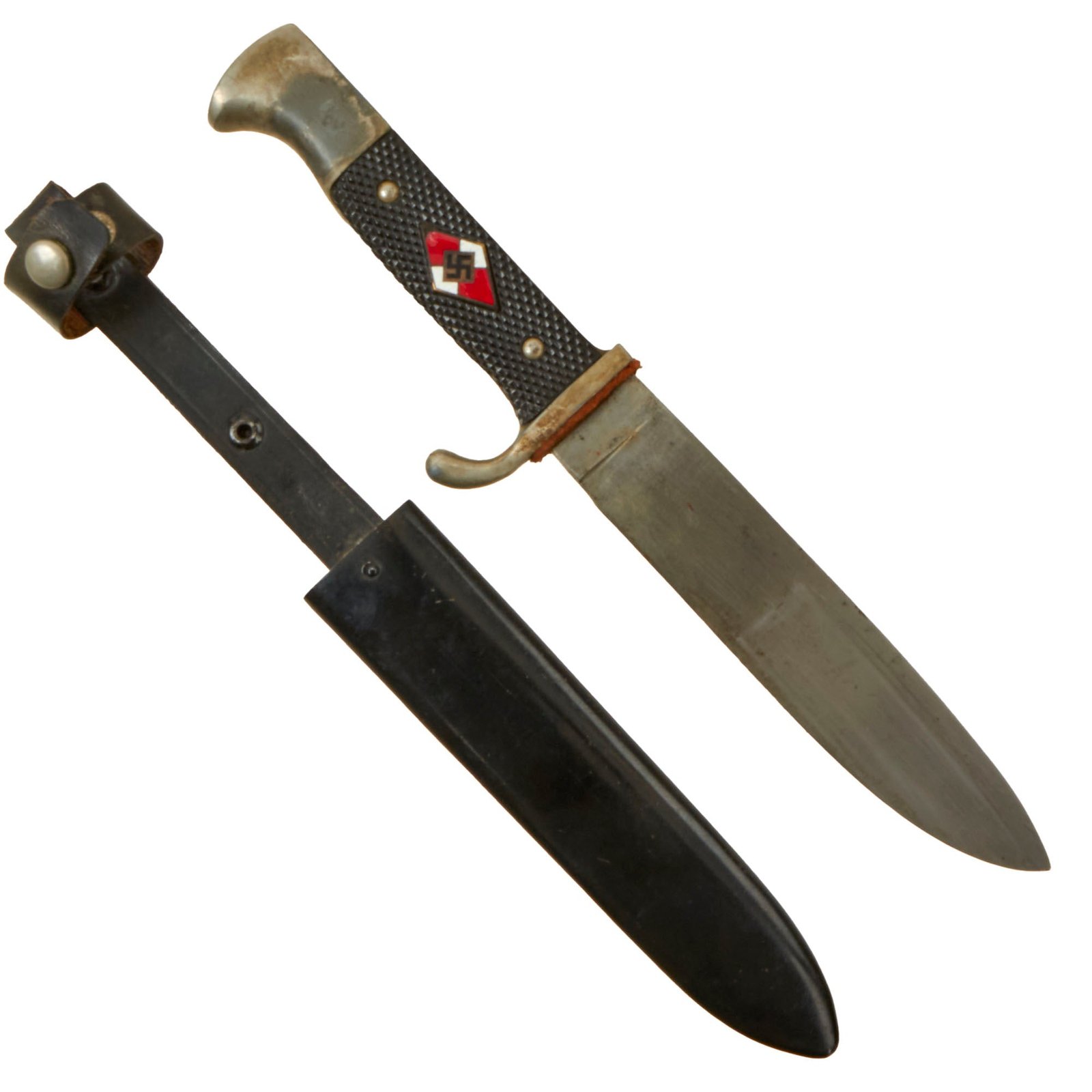 Buy Original German WWII Late Pattern HJ Knife by Artur Schüttelhofer with Scabbard - RZM M7/13 | Original Firearms Antique For Sale