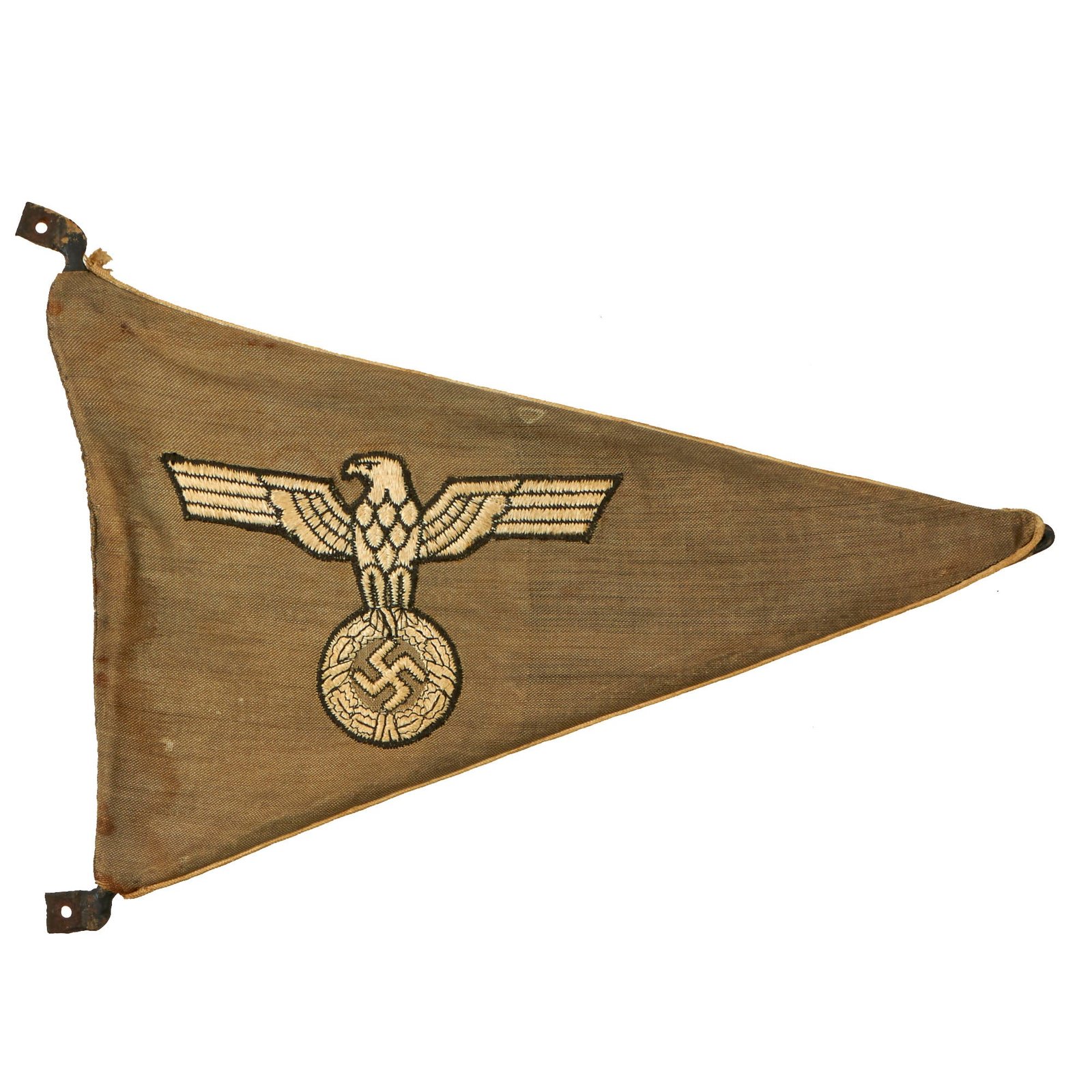 Buy Original German WWII Army Heer Officer Rigid Vehicle Staff Car Pennant Flag - 7 1/2" x 11 3/4" | Original Firearms Antique For Sale