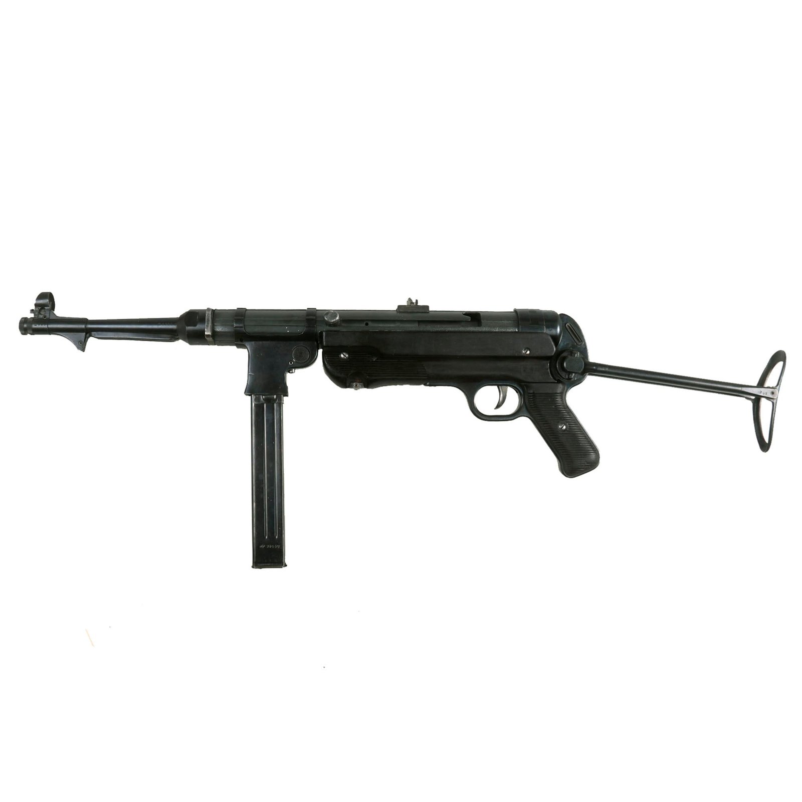 Buy Original German WWII 1942 Dated MP 40 Display Gun by Steyr with Live Barrel & Magazine - Maschinenpistole 40 | Original Firearms Antique For Sale