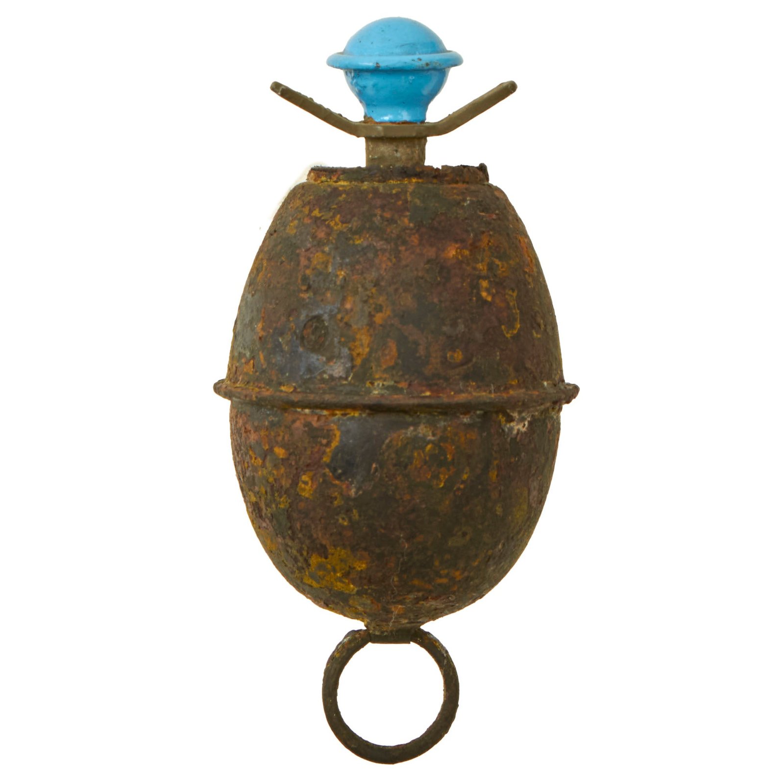 Buy Original German WWII Relic Model 39 Egg Hand Grenade with Original Fuze & Wings - Inert Eierhandgranate | Original Firearms Antique For Sale