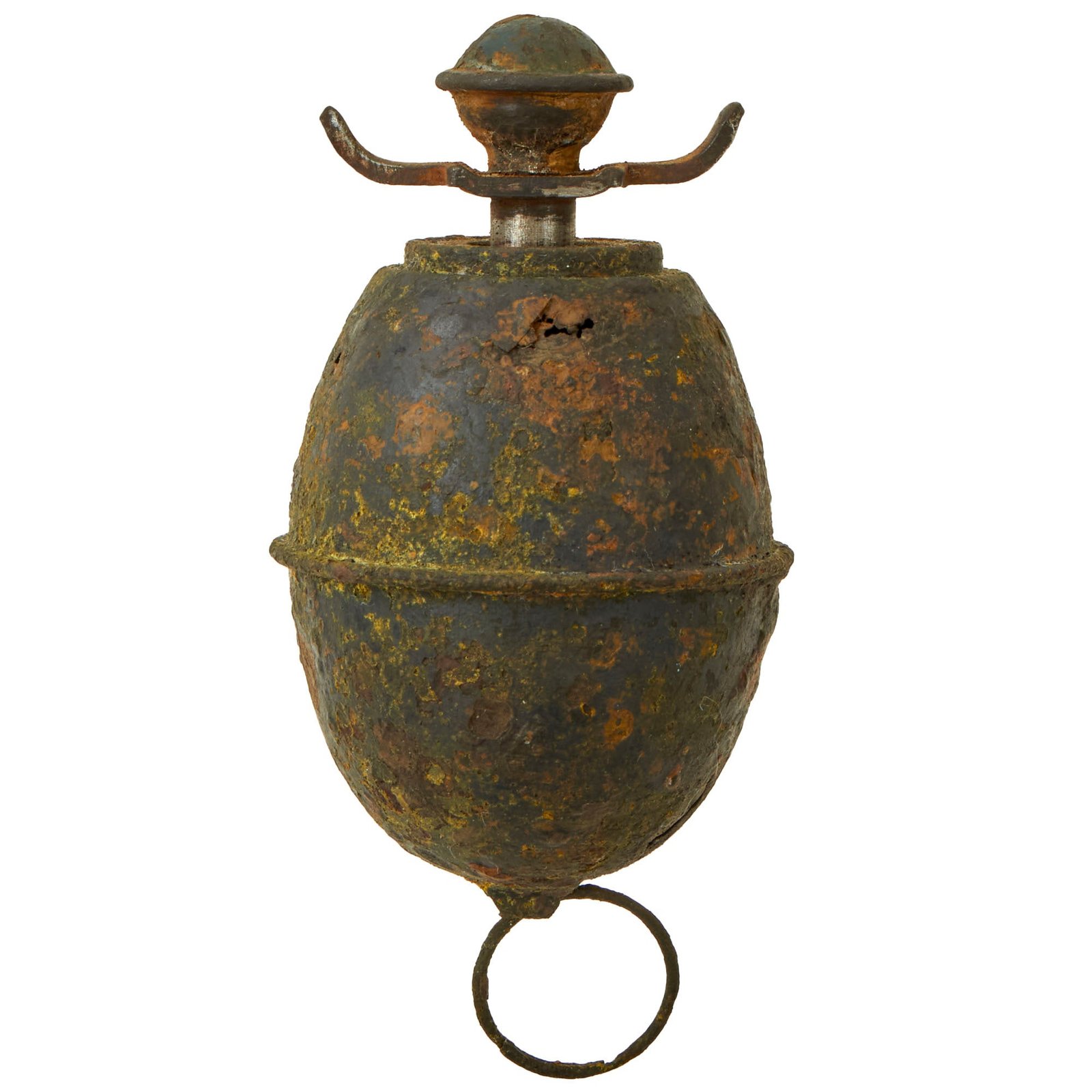 Buy Original German WWII Relic Model 39 Egg Hand Grenade with Original Fuze & Wings - Inert Eierhandgranate | Original Firearms Antique For Sale