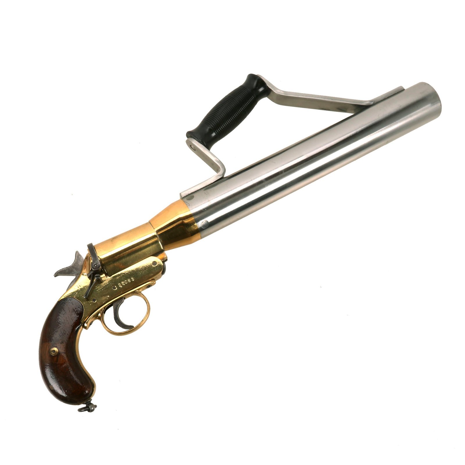 Buy Original British WWII Polished Schermuly Pistol Rocket Apparatus (SPRA) Rescue Line Thrower | Original Firearms Antique For Sale