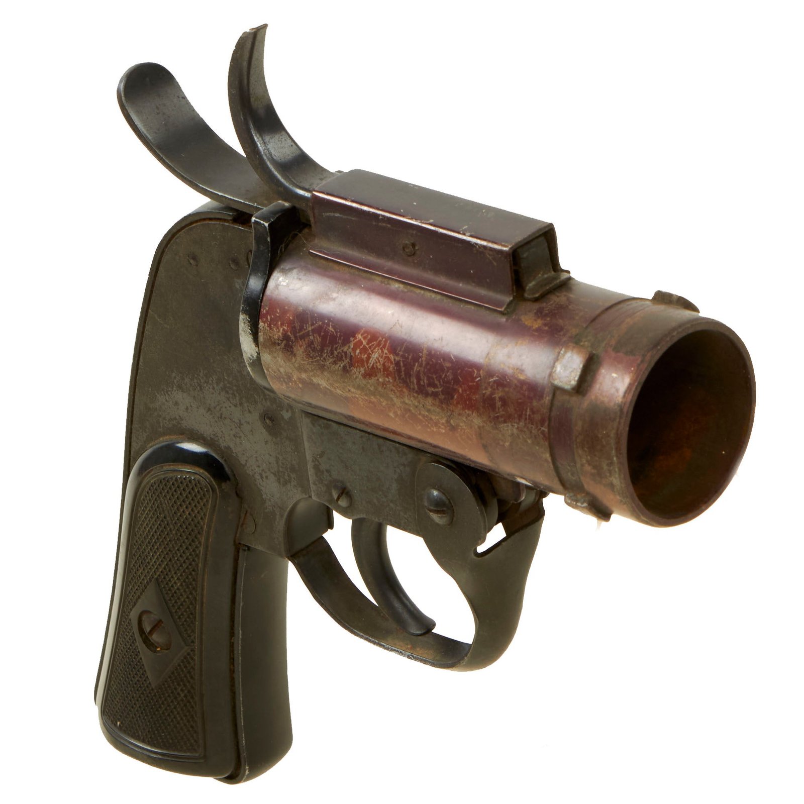 Buy Original U.S. WWII M8 Pyrotechnic 1942 Dated 37mm Flare Signal Pistol by Eureka Vacuum | Original Firearms Antique For Sale