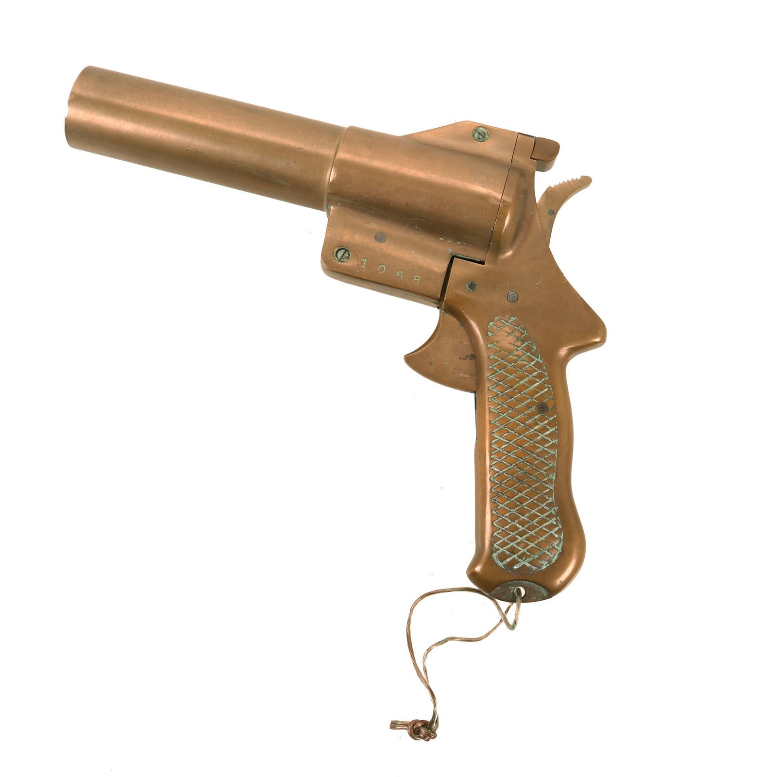 Buy Original WWII U.S. Navy 37mm Flare Signal Pistol Attributed to Signal Pyrotechnic Co. Or Sklar of Los Angeles | Original Firearms Antique For Sale