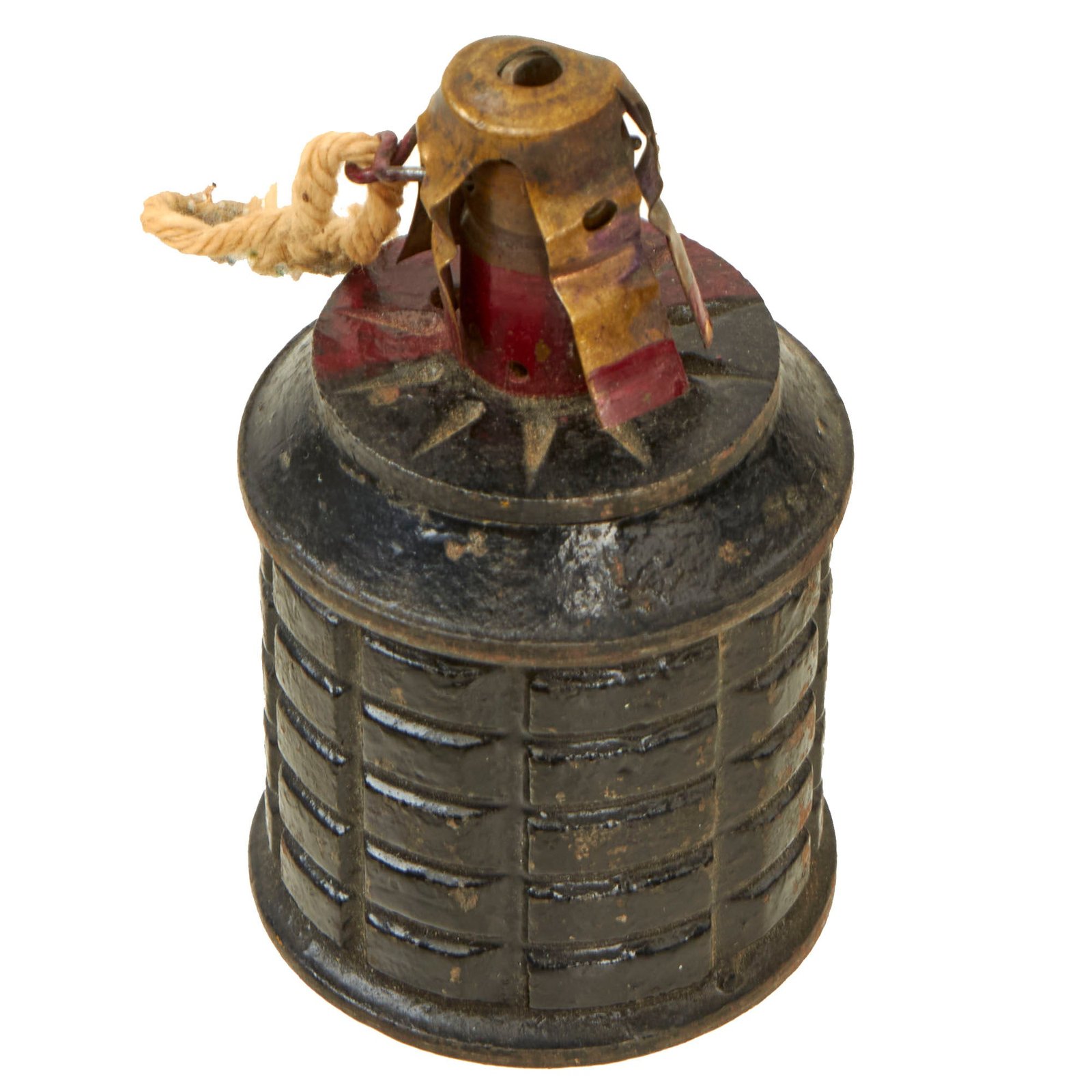 Buy Original Japanese WWII Type 97 Inert Fragmentation Hand Grenade with Fuse - dated 1942 | Original Firearms Antique For Sale