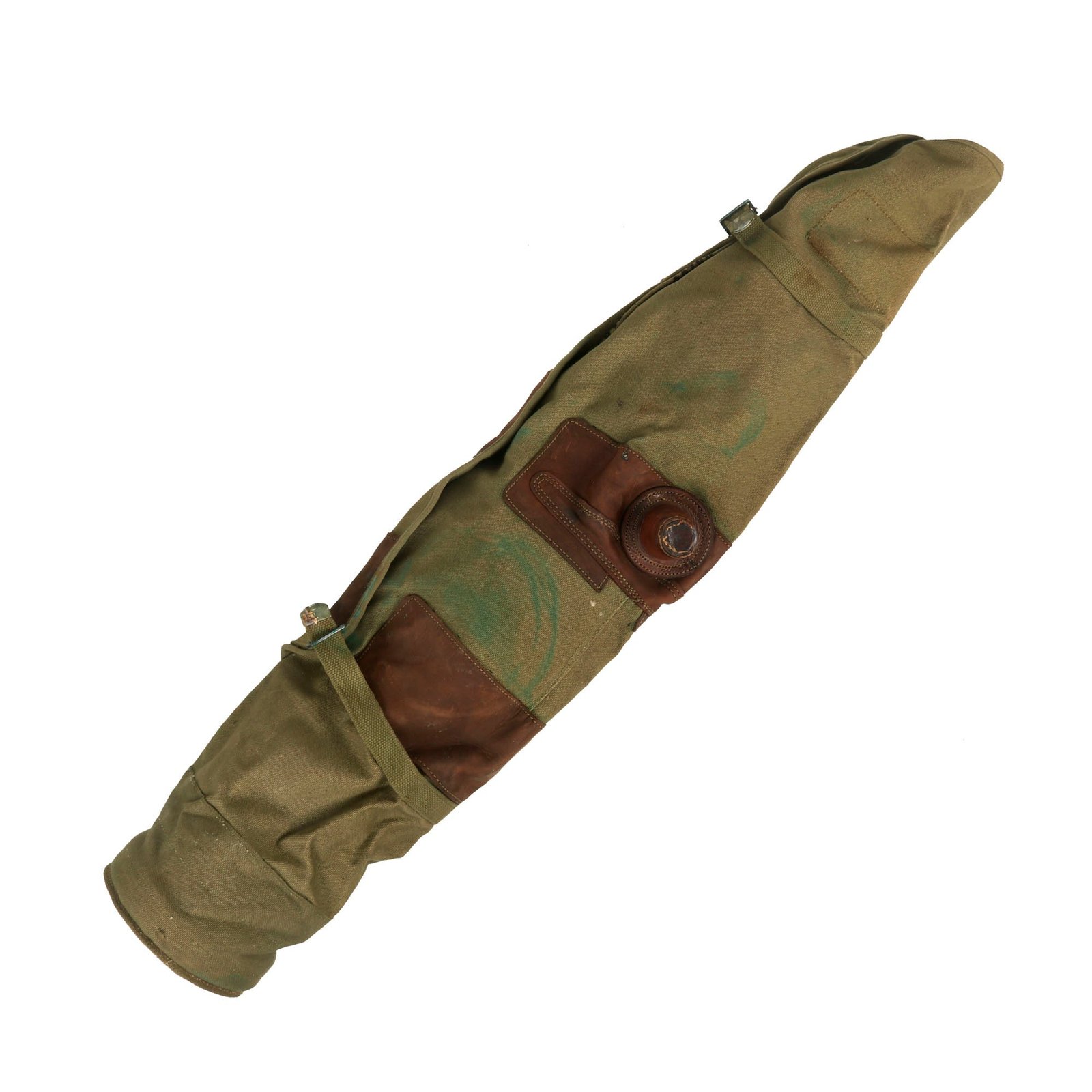 Buy Original U.S. WWII 1917A1 Browning .30cal Machine Gun M7 Canvas and Leather Cover - WWII Dated | Original Firearms Antique For Sale