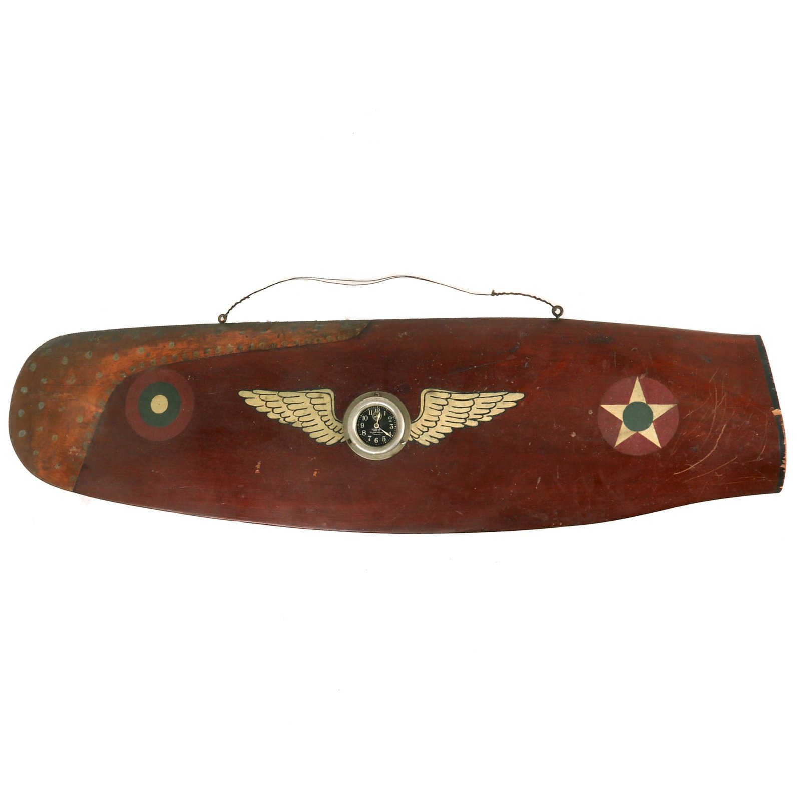 Buy Original 1920s U.S. Army Air Service / Corps Decorated Propeller Clock - Keyless Auto Clock Co. | Original Firearms Antique For Sale