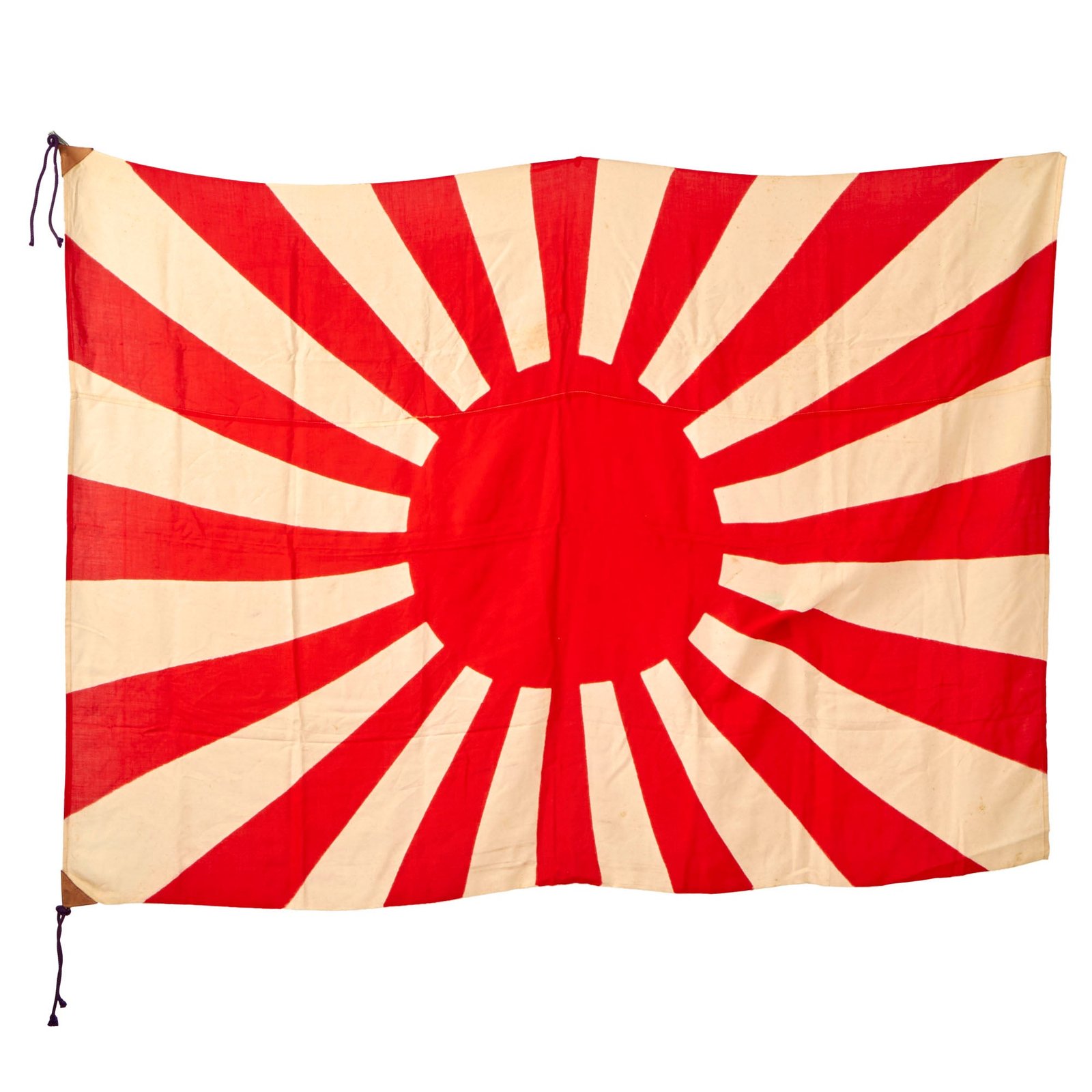 Buy Original Imperial Japanese WWII Rising Sun Flag Captured by 11th Airborne 1st Sergeant Michael J. Kerley - 127th Parachute Infantry Regiment - 46 x 60” | Original Firearms Antique For Sale
