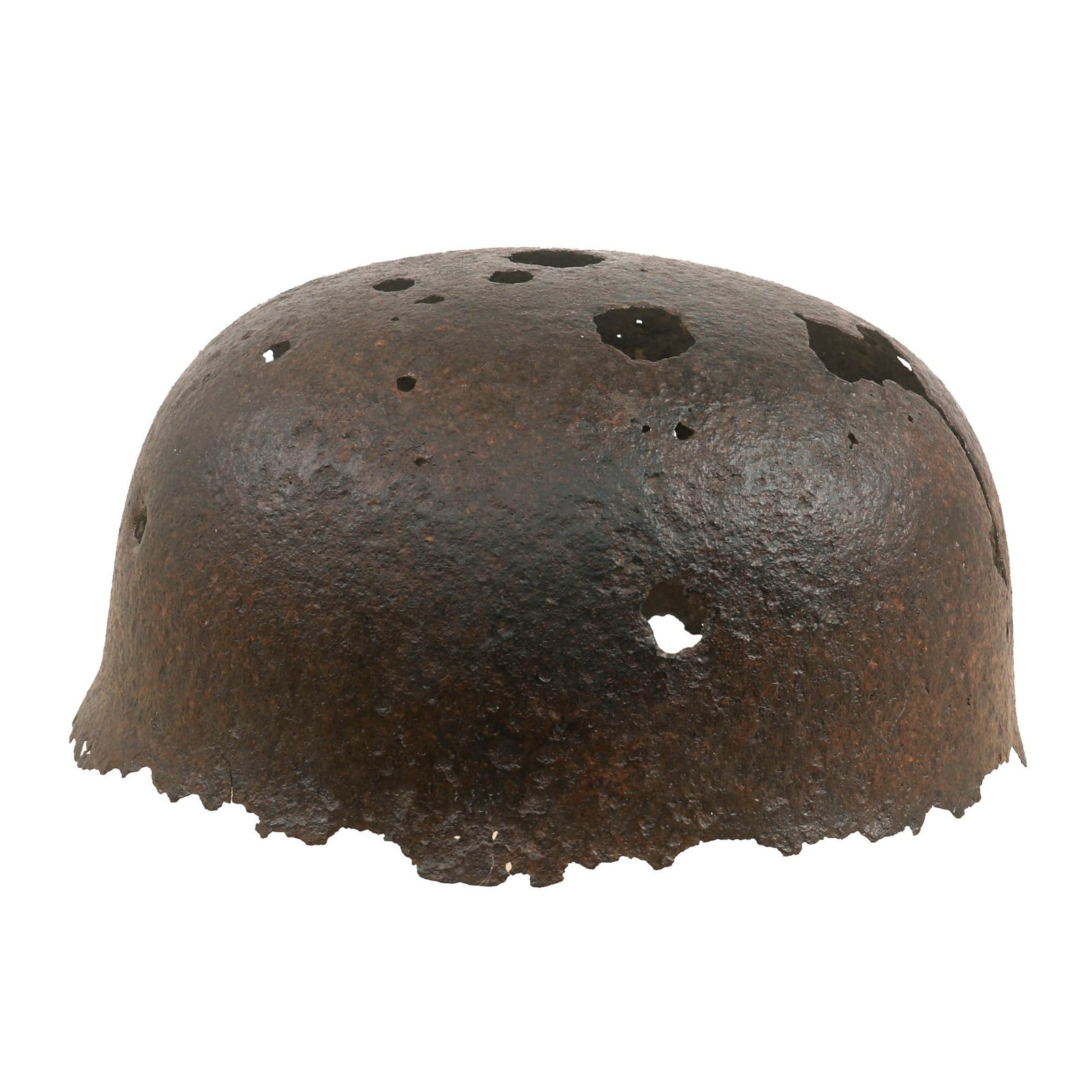 Buy Original German WWII Battlefield Pick Up Relic M38 Luftwaffe Fallschirmjäger Paratrooper Helmet Shell Recovered at Crete | Original Firearms Antique For Sale