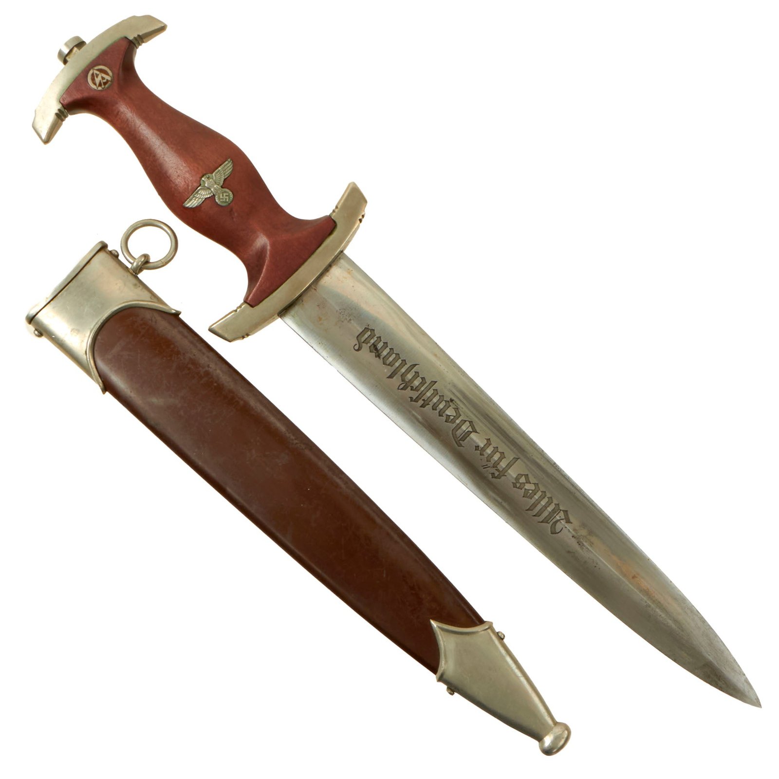 Buy Original German Early WWII SA Dagger by Rare Maker Solinger Metalwaren-Fabrik SMF with Scabbard | Original Firearms Antique For Sale