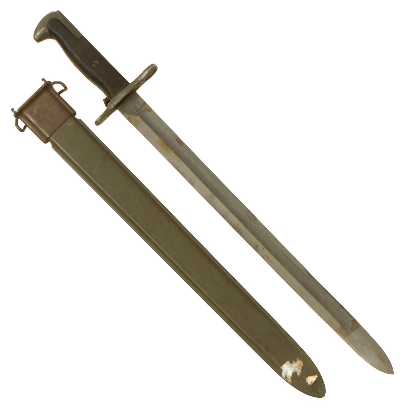 Buy Original U.S. WWII M1942 Garand Rifle 16 inch Bayonet by PAL with M3 Scabbard - Dated 1942 | Original Firearms Antique For Sale