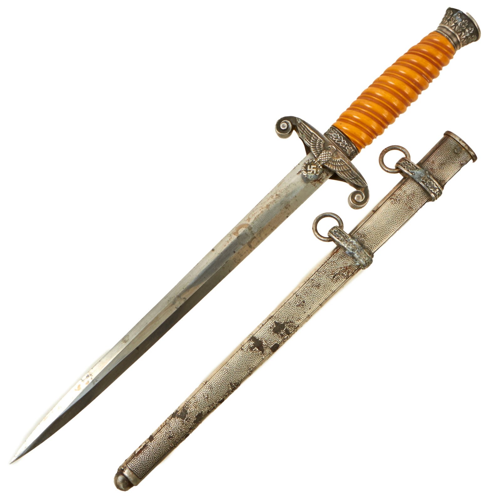 Buy Original German WWII Early Army Heer Officer Dagger by Carl Eickhorn with Scabbard - 1935-41 Trademark | Original Firearms Antique For Sale