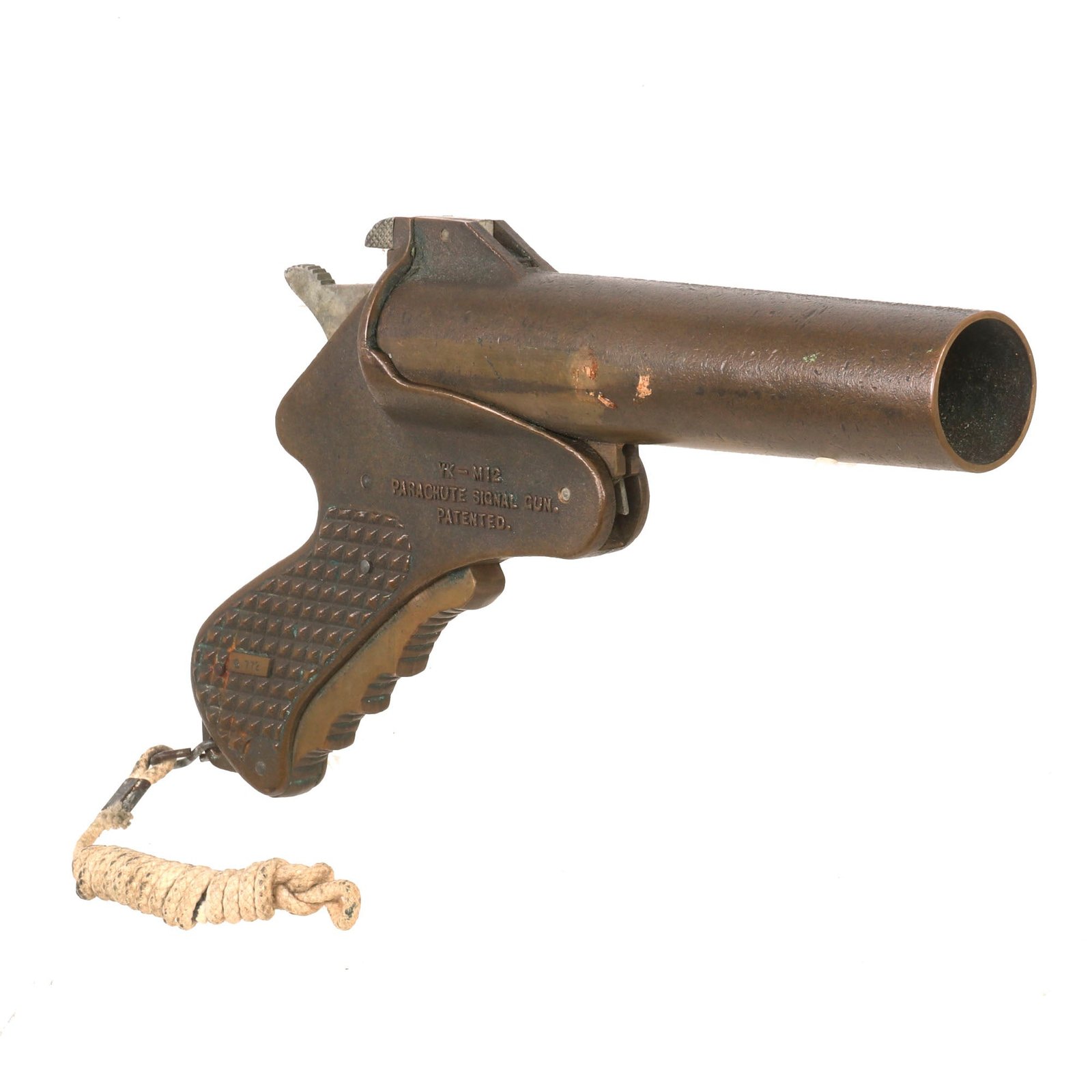 Buy Original U.S. WWII VK-M12 Van Karner Chemical Arms Co. Brass Flare Signal Pistol - Dated July 1945 | Original Firearms Antique For Sale