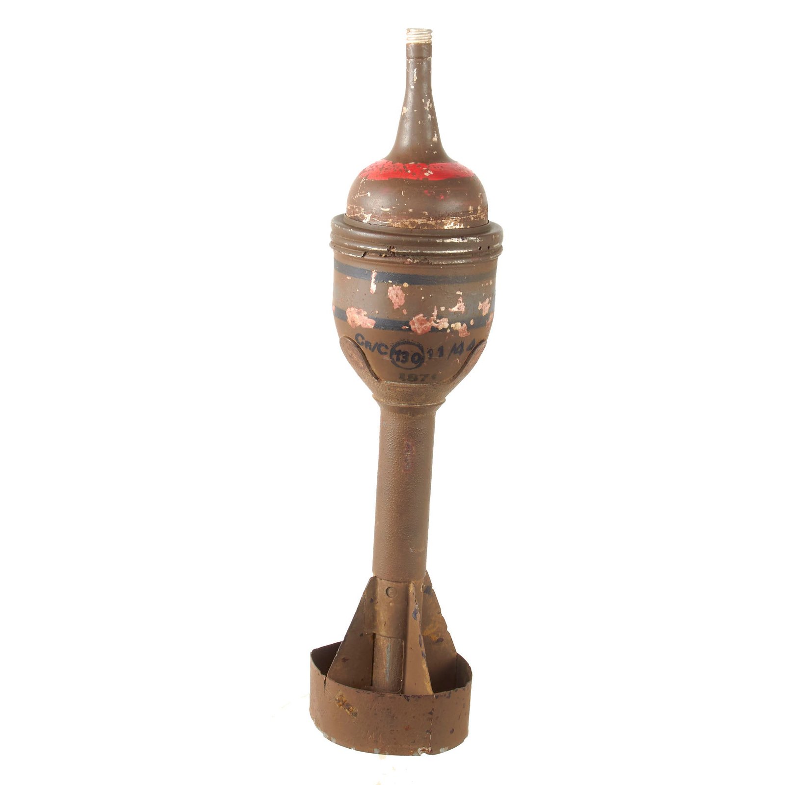 Original WWII British Inert PIAT Anti-Tank Bomb Launcher Round - Dated November 1944