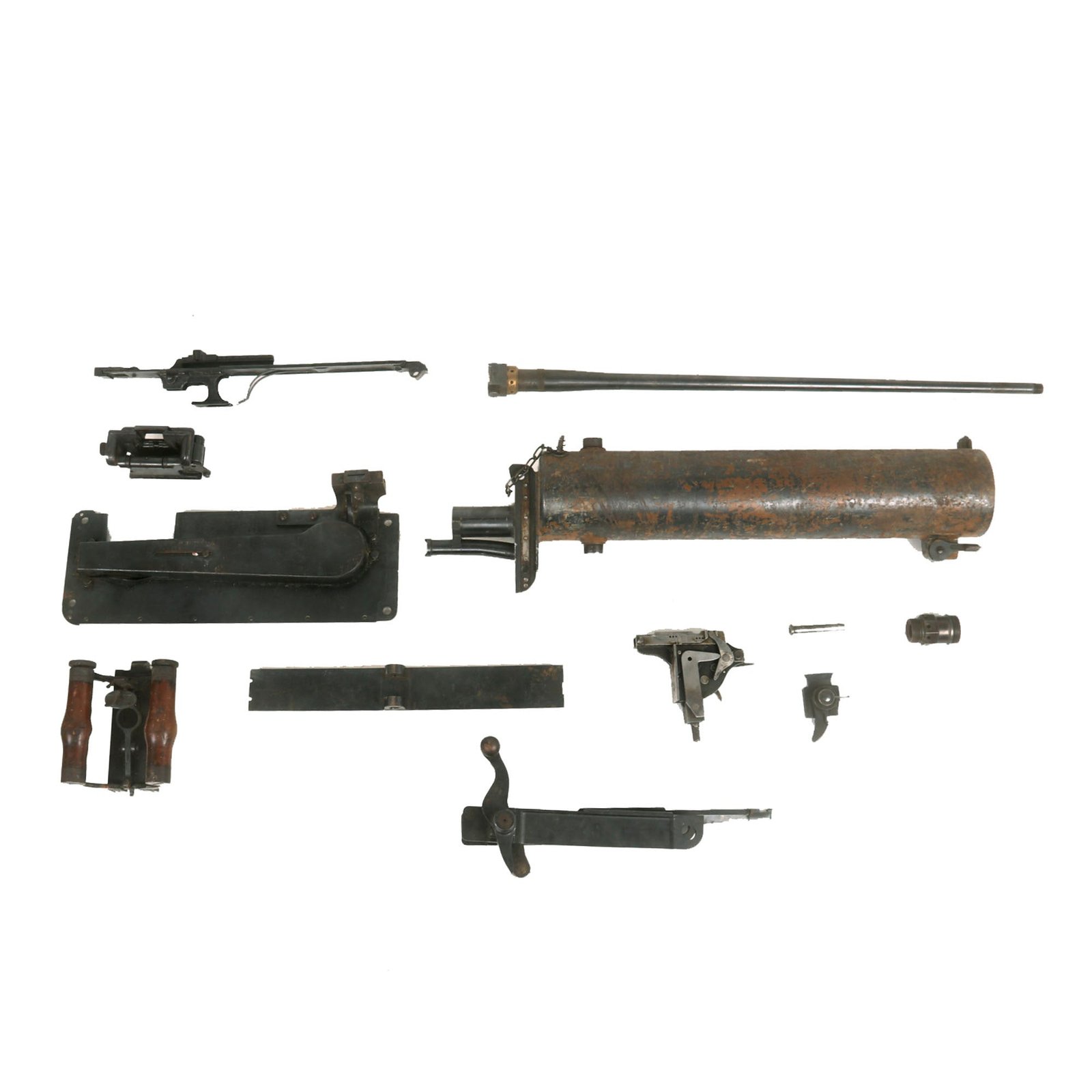 Buy Original German WWI Maxim MG 08 Machine Gun Parts Set by Deutsche Waffen- und Munitionsfabriken AG dated 1918 - Matching Serial 44067 d | Original Firearms Antique For Sale