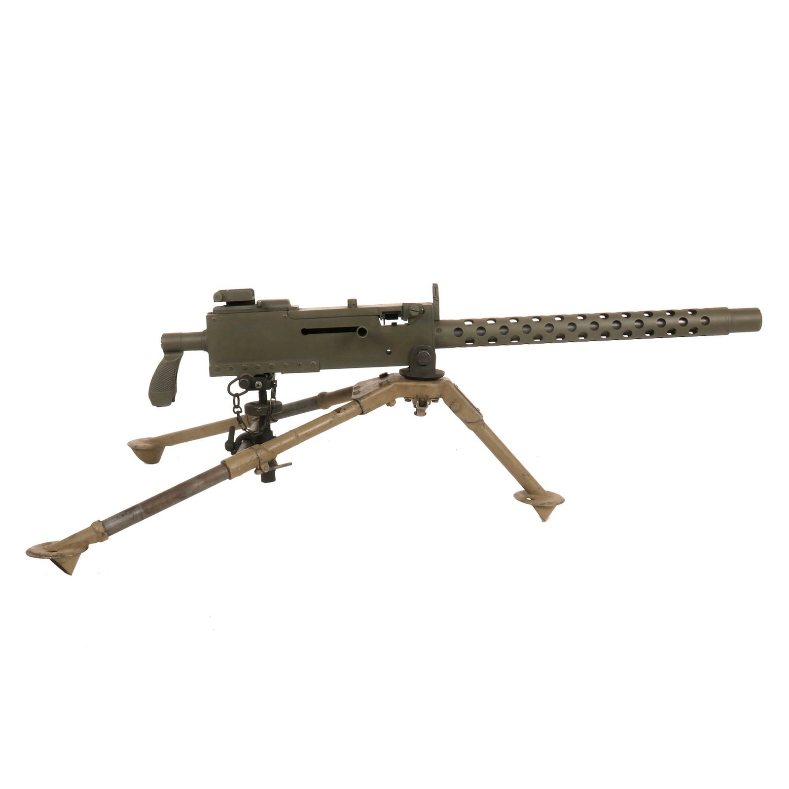 Buy Original U.S. WWII Browning .30 Caliber M1919A4 Display Machine Gun with 1942 Tripod, Pintle, and T&E | Original Firearms Antique For Sale