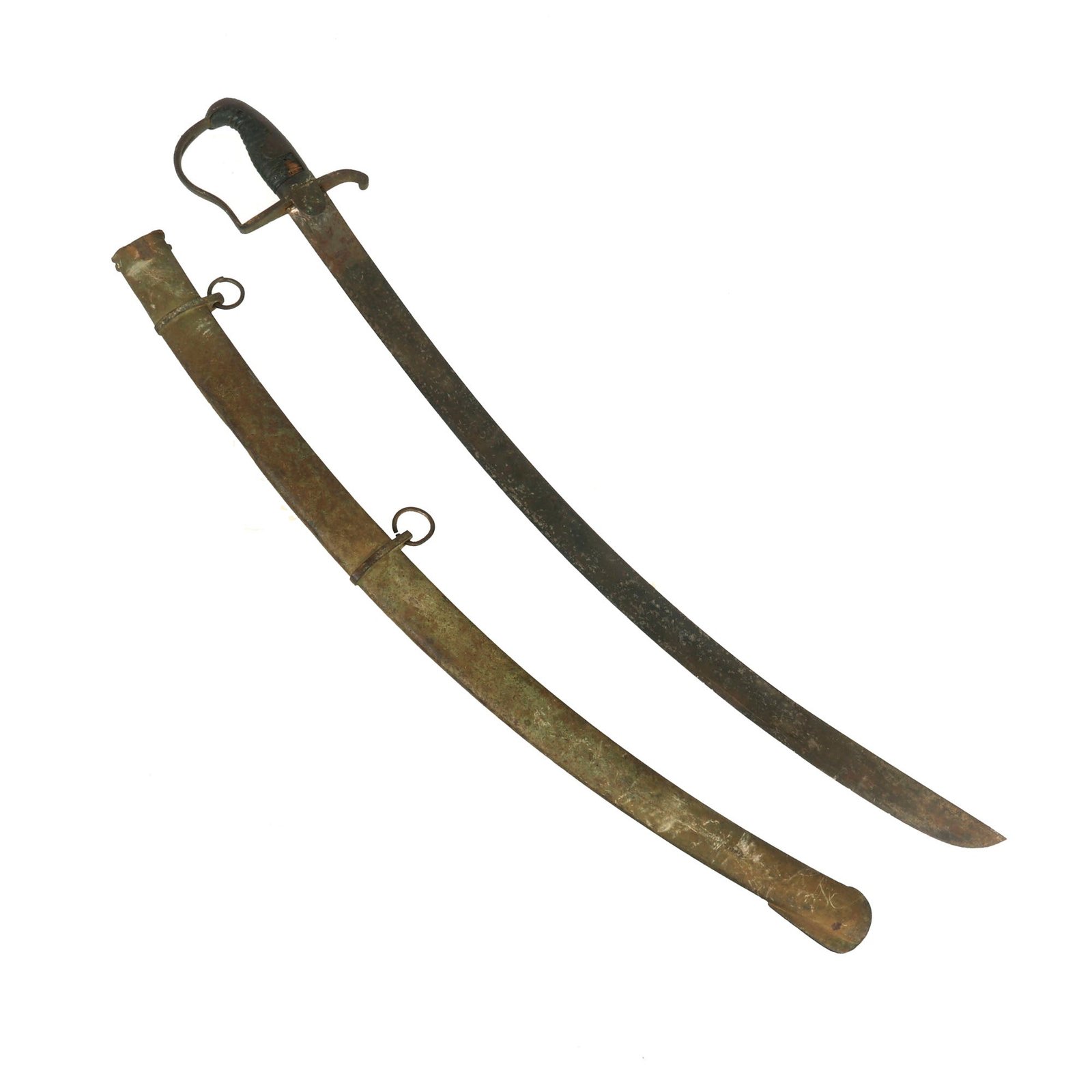 Buy Original U.S. War of 1812 American “Copy” of P-1796 Style Cavalry Sabre with Original Scabbard | Original Firearms Antique For Sale