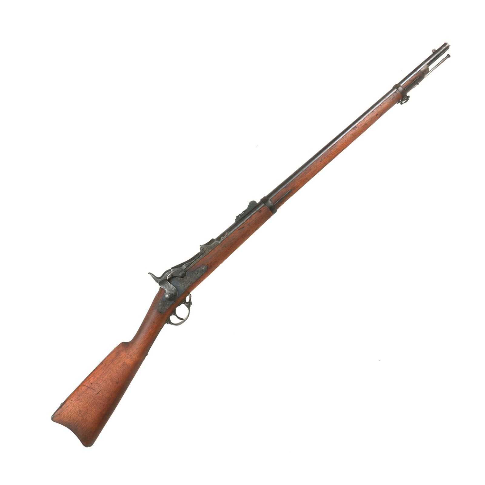 Buy Original U.S. Springfield Trapdoor Model 1873 Cadet Rifle with Standard Ramrod made in 1885 - Serial 285659 | Original Firearms Antique For Sale