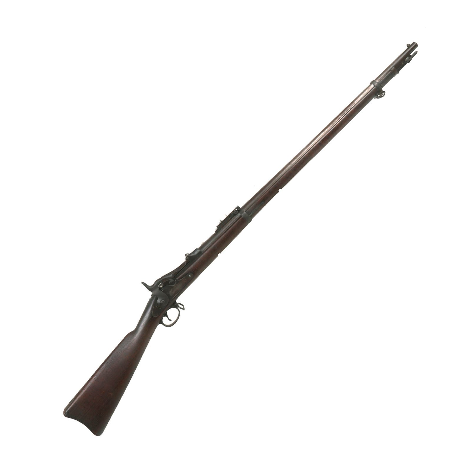 Buy Original U.S. Springfield Trapdoor Model 1884 / 1888 Round Rod Bayonet Rifle made in 1891 - Serial 508563 | Original Firearms Antique For Sale
