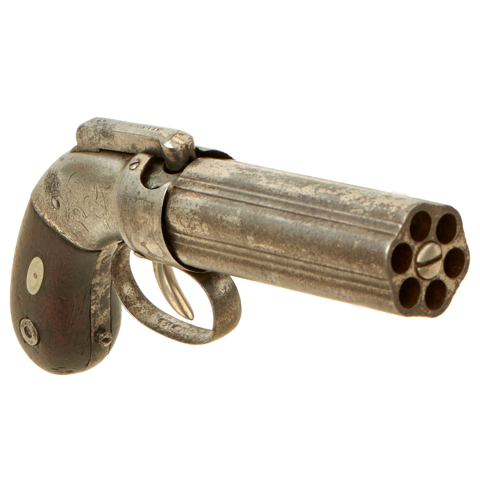 Buy Original U.S. Allen & Thurber of Norwich 1837 Patent .31cal Percussion Pepperbox Revolver - Matching Serial 103 | Original Firearms Antique For Sale
