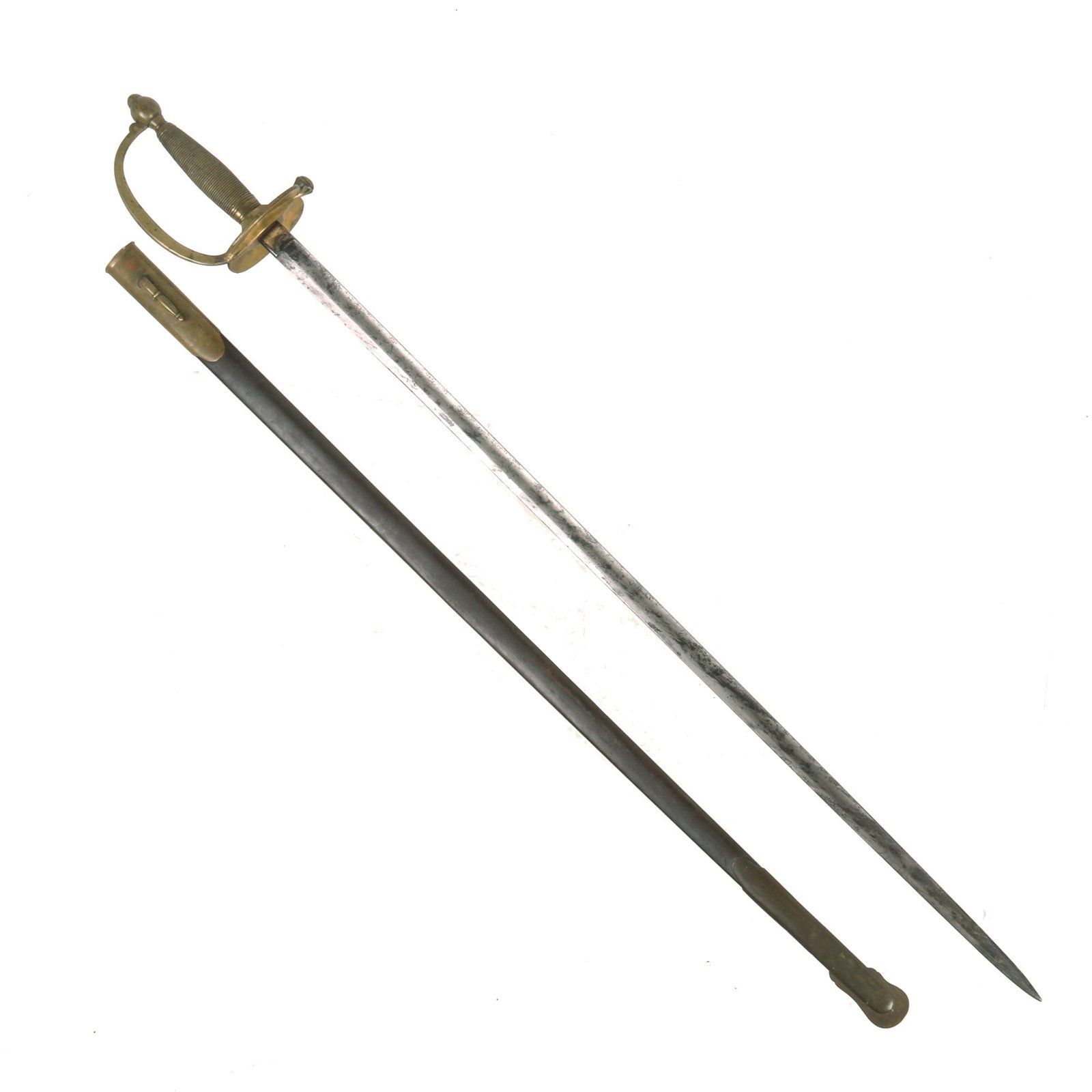 Buy Original U.S. Civil War M-1840 Army NCO's Sword by Collins & Co. with Rare Emerson & Silver Metal Scabbard | Original Firearms Antique For Sale
