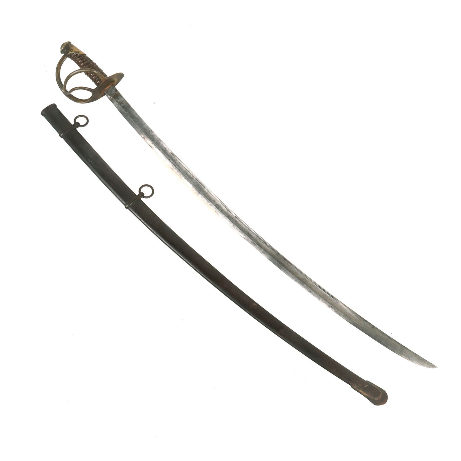 Buy Original U.S Civil War Model 1860 Light Cavalry Saber by C. Roby with Steel Scabbard - Dated 1864 | Original Firearms Antique For Sale