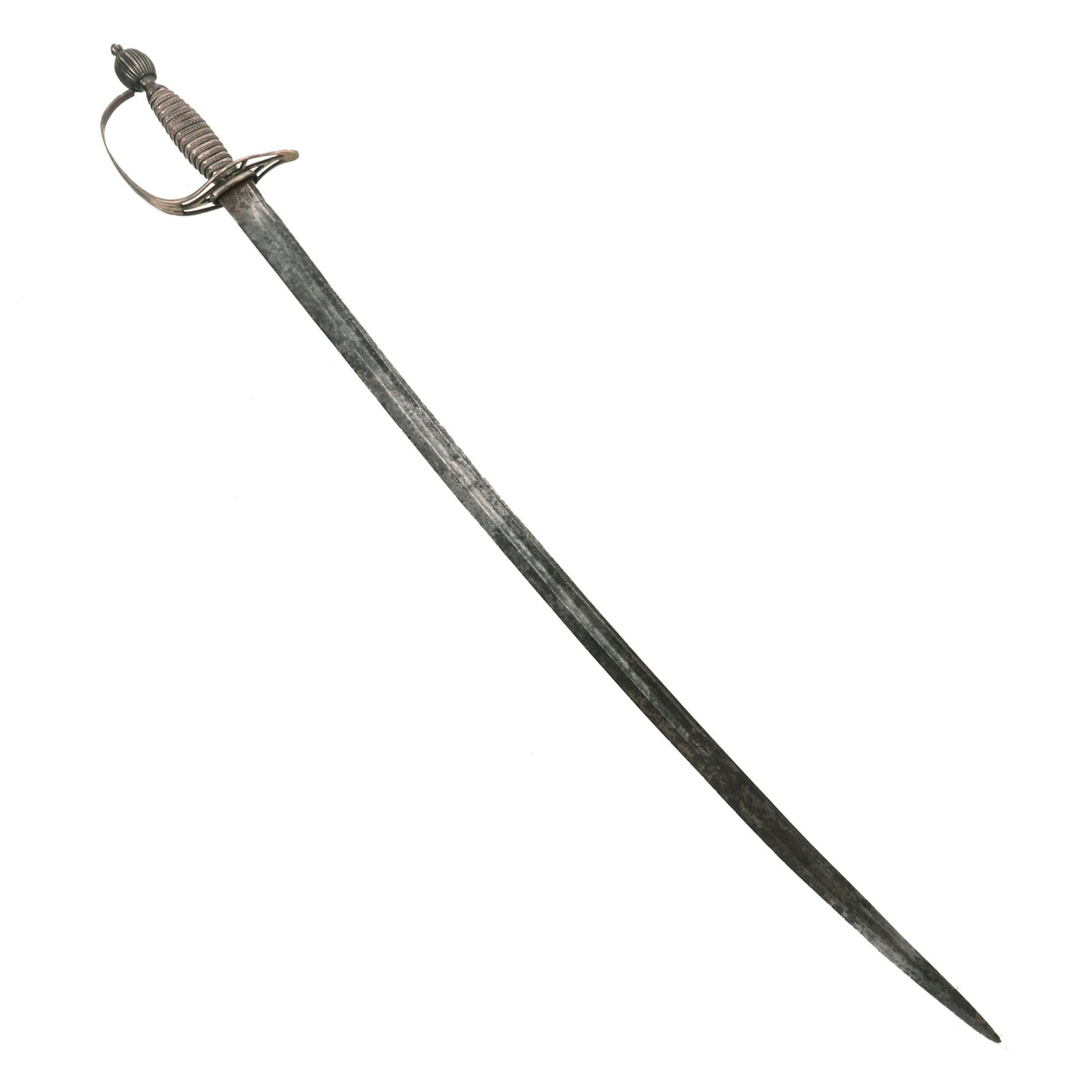 Buy Original U.S. Revolutionary War American Silver Hilted Officer’s Hanger Sword | Original Firearms Antique For Sale