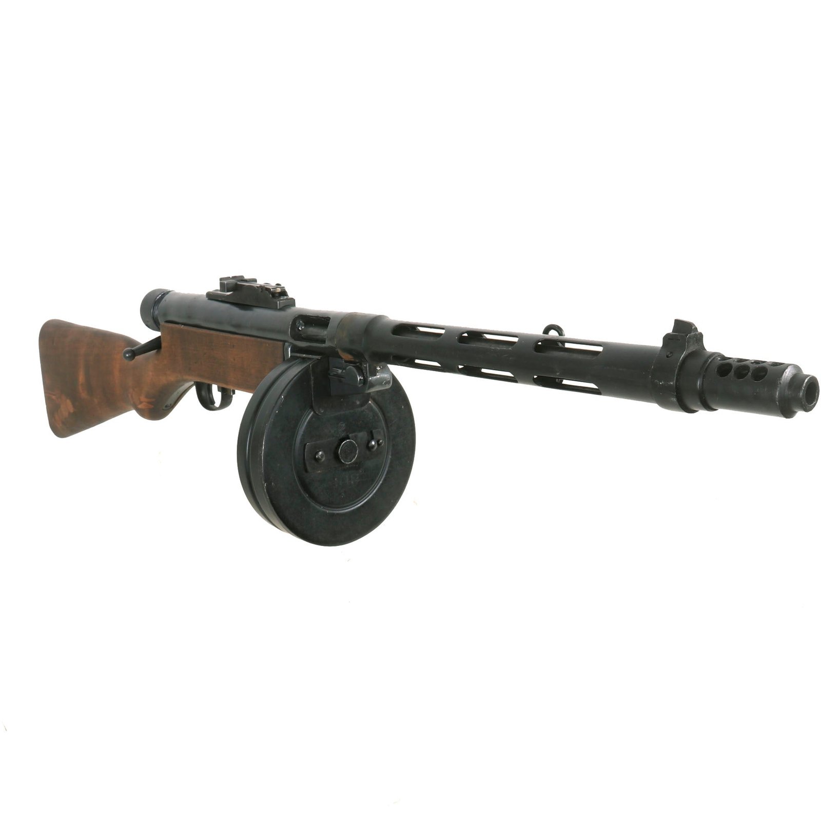 Buy Original Finnish WWII Suomi KP/-31 M31 9mm Display SMG with Drum Magazine - Serial 46488 | Original Firearms Antique For Sale