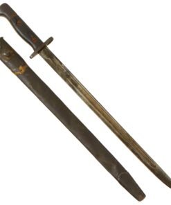 Buy Original Siamese Type 62 Restruck “Smiling Tiger” British WWI P-1907 Enfield Bayonet With Steel Scabbard | Original Firearms Antique For Sale