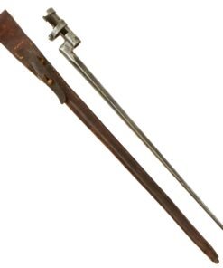Buy Original Imperial Russian M1891 Mosin-Nagant Socket Bayonet with Lock Ring & Leather Scabbard | Original Firearms Antique For Sale