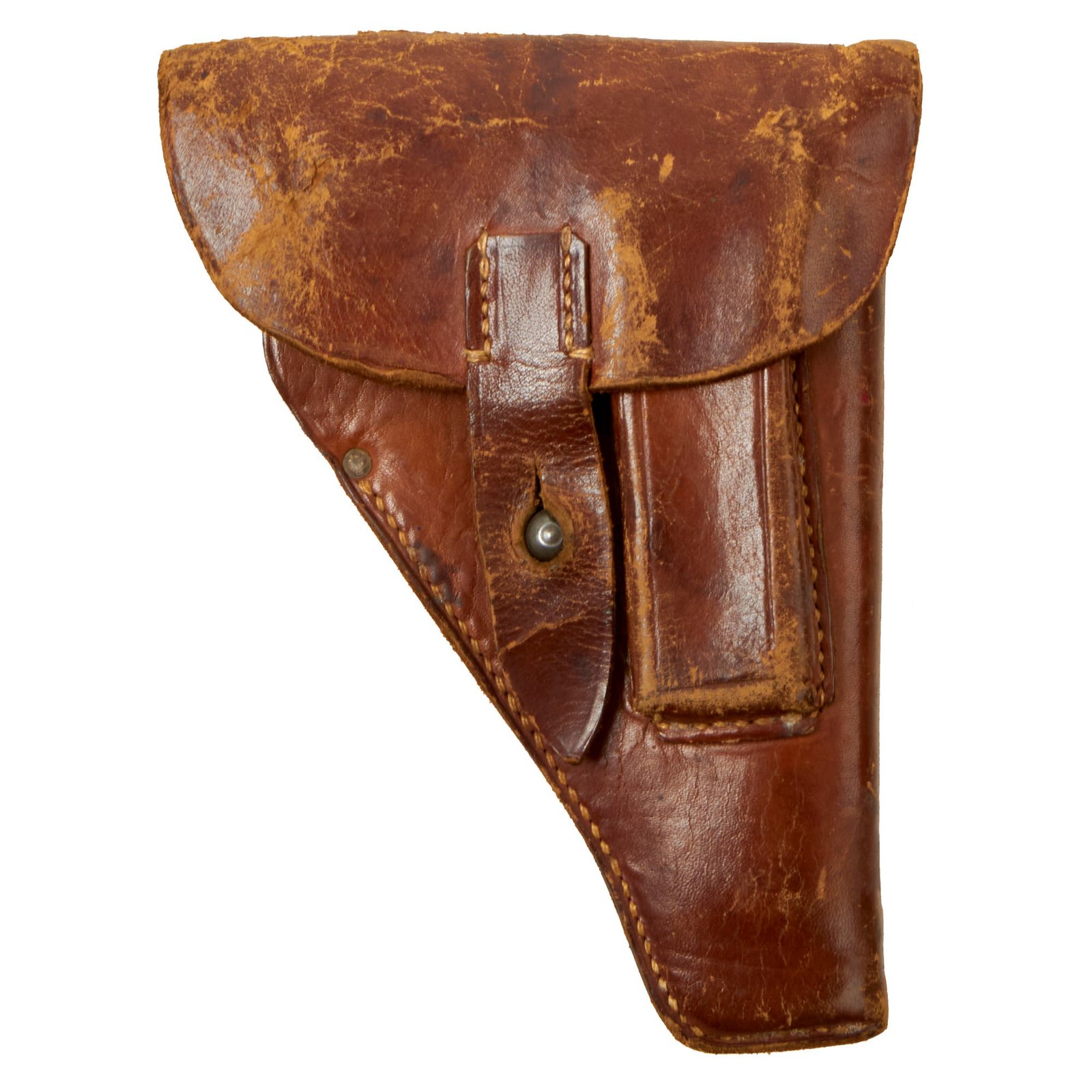 Buy Original German WWII 1934 Mauser Brown Softshell Leather Holster | Original Firearms Antique For Sale