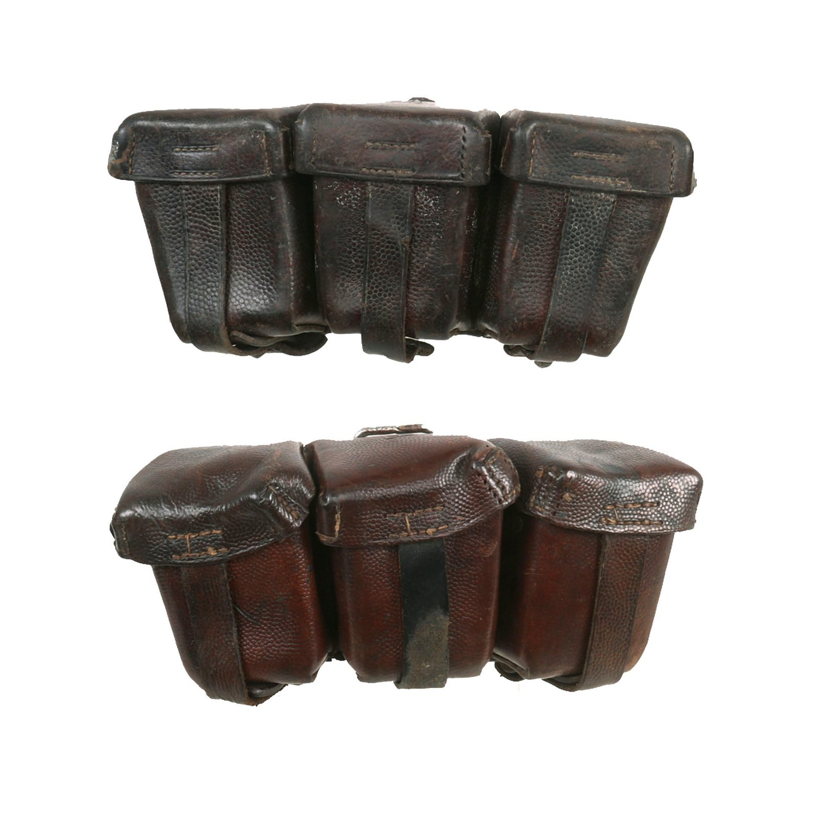 Buy Original Imperial German WWI Pair of Mauser Triple Ammunition Pouches - 1915 Dated | Original Firearms Antique For Sale
