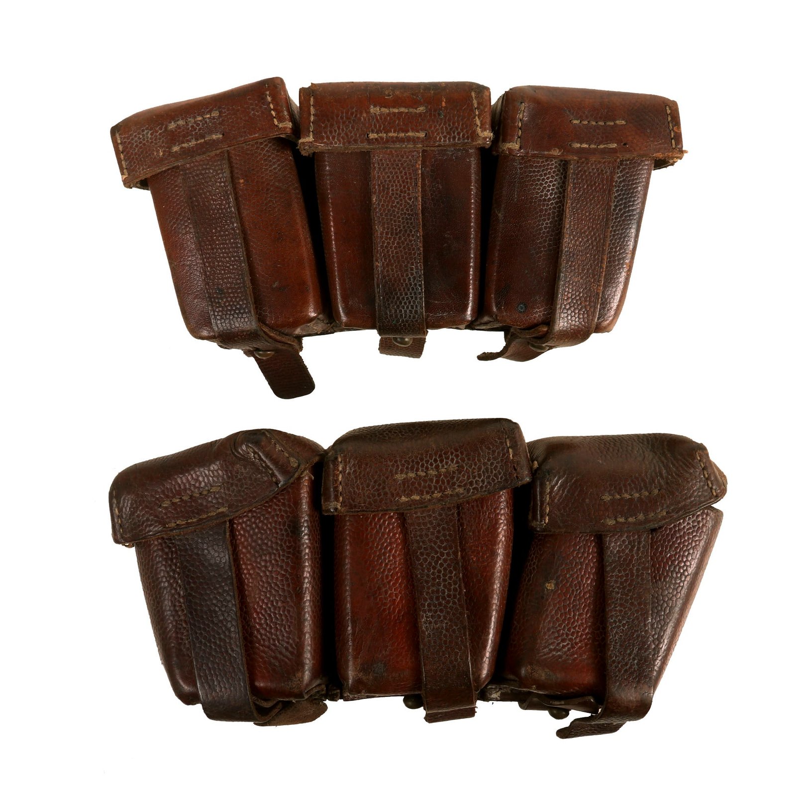 Buy Original Imperial German WWI Pair of Mauser Triple Ammunition Pouches - 1915 Dated | Original Firearms Antique For Sale