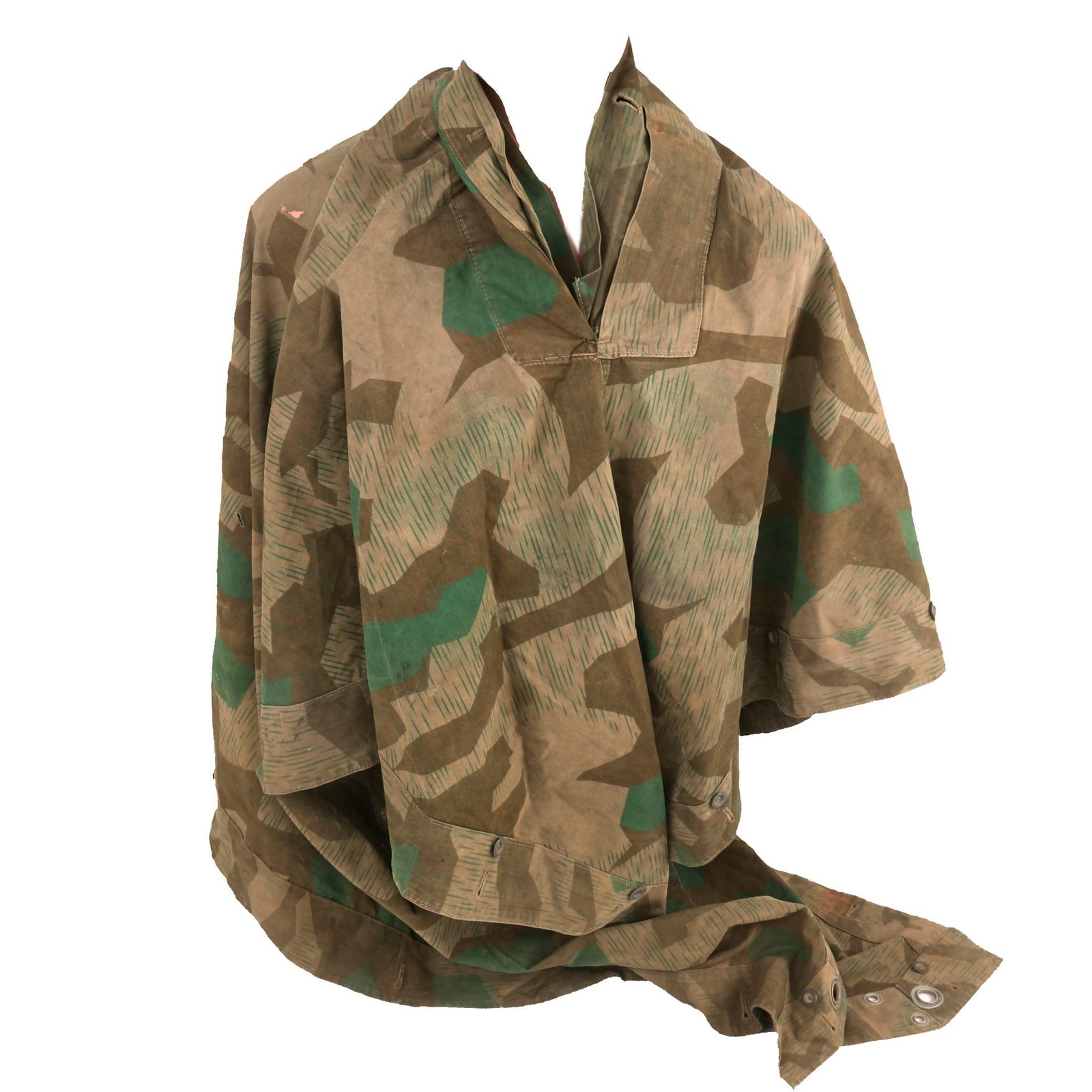 Buy Original German WWII Zeltbahn Tent Quarter & Poncho in Splinter Pattern Reversible Camouflage | Original Firearms Antique For Sale