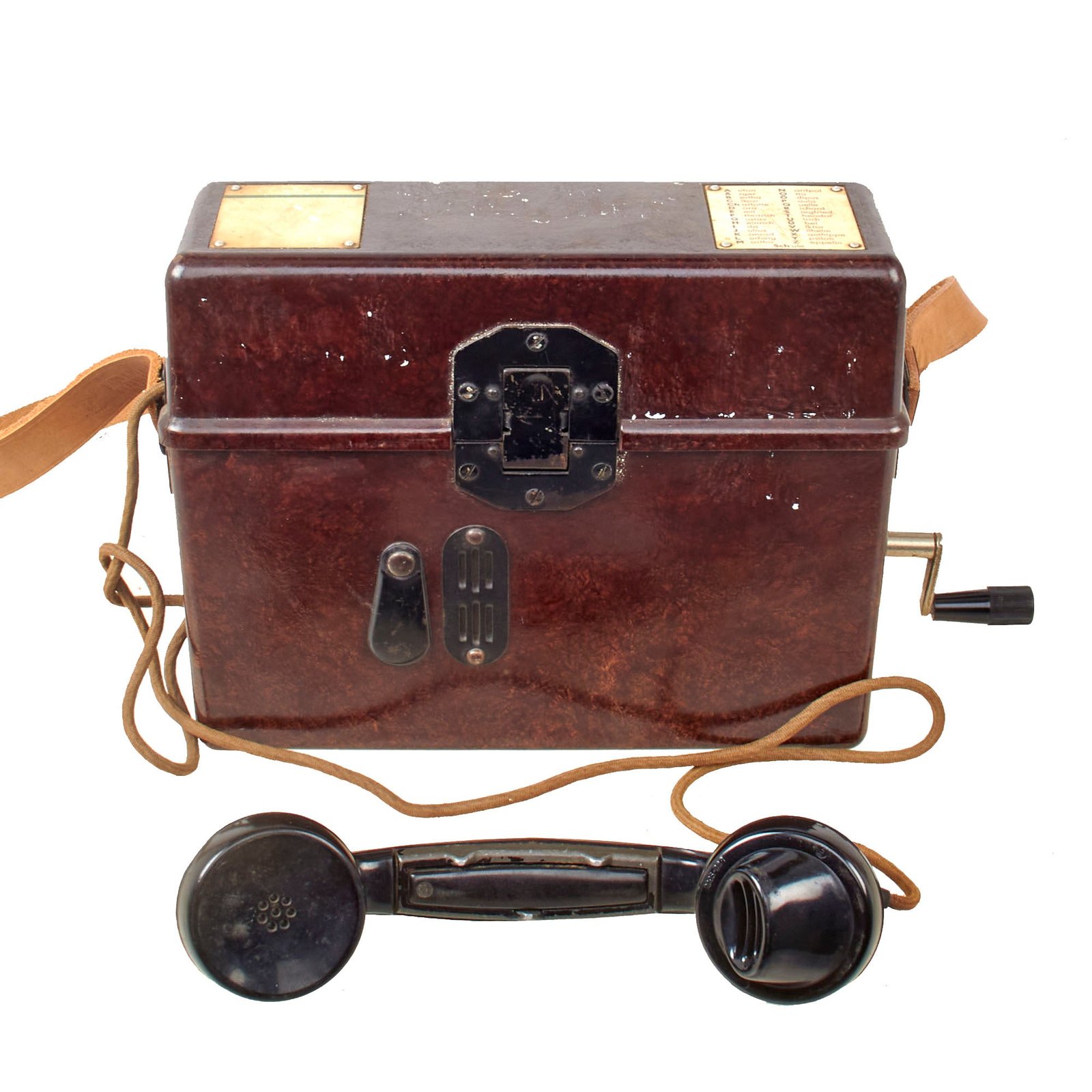 Buy Original German WWII Wehrmacht Model FF33 Field Telephone by R.B. & Co. Dated 1944 - Feldfernsprecher 33 | Original Firearms Antique For Sale