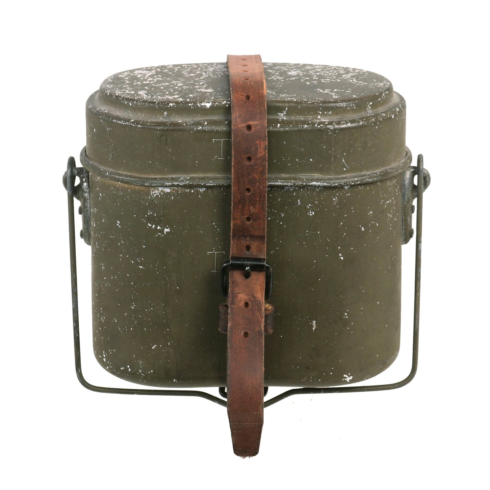 Buy Original German WWII M31 Aluminum Mess Kit Kochgeschirr with Leather Strap - Dated 1941 | Original Firearms Antique For Sale