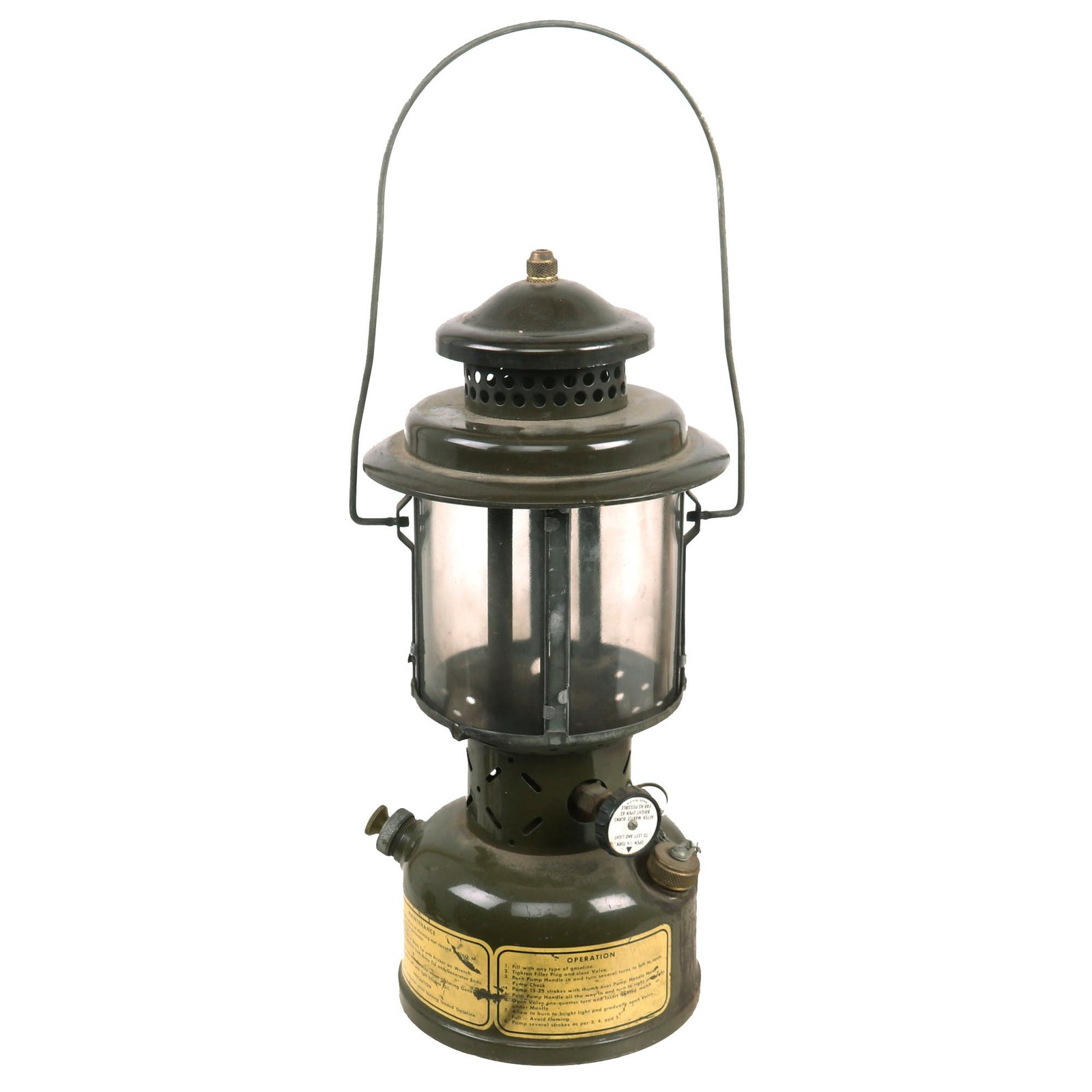 Buy Original U.S. Korean War 1952 Dated Coleman Gasoline Lantern | Original Firearms Antique For Sale
