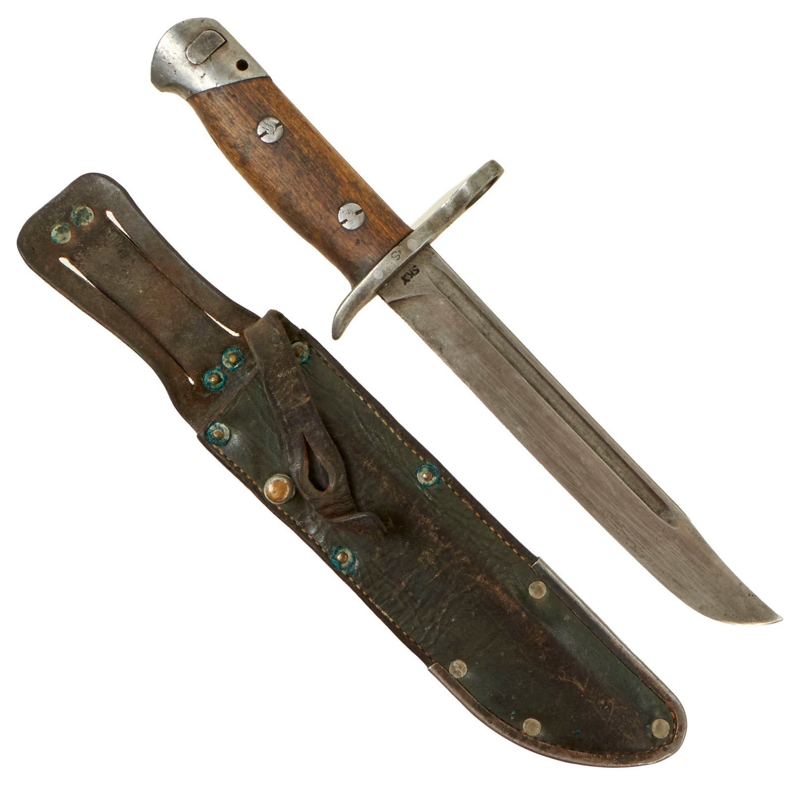 Buy Original Finnish WWII M39 Mosin Nagant Kulmala SK.Y Civil Guard Bayonet With Scarce Leather Scabbard | Original Firearms Antique For Sale