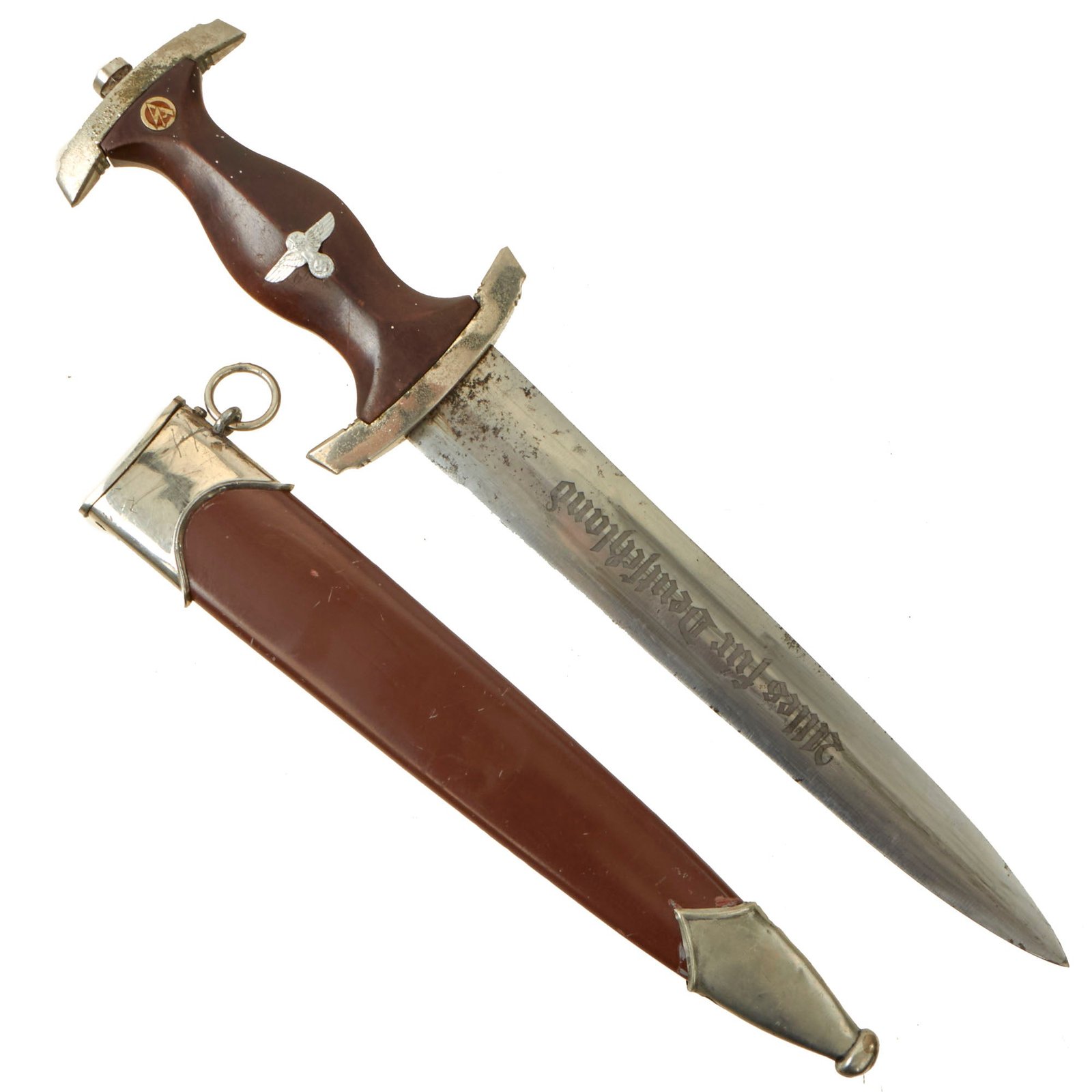 Buy Original German WWII SA Dagger by Friedrich Herder Abr. Sohn with Scabbard - RZM M7/49 | Original Firearms Antique For Sale