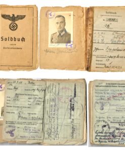 Buy Original German WWII Soldbuch Soldier Identity & Payment Book for Johann Oppenheuser 215th Infantry Regiment- 435th Infantry Division Officer | Original Firearms Antique For Sale
