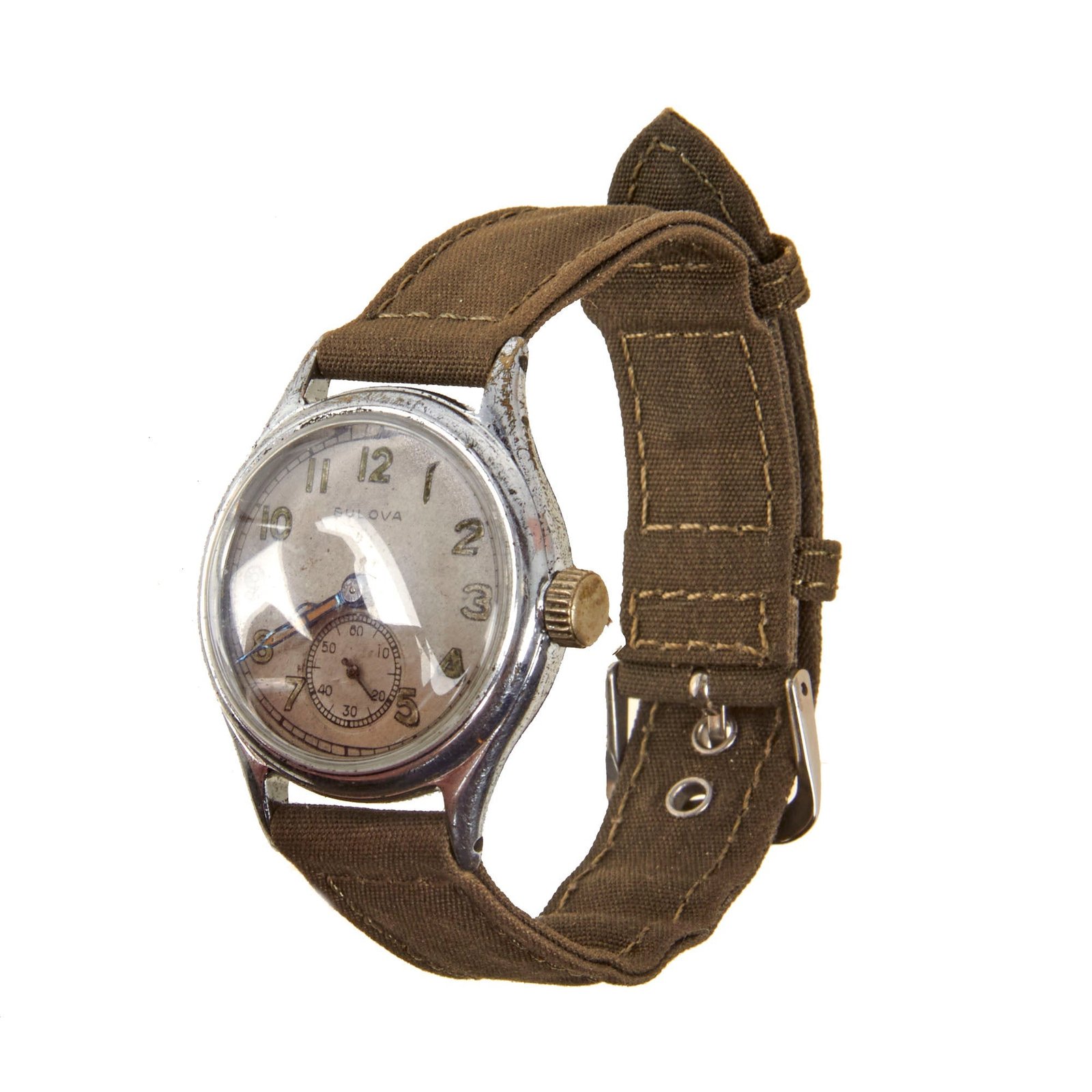Buy Original U.S. WWII Fully Functional US Army Ordnance Department 17-Jewel Wrist Watch by Bulova | Original Firearms Antique For Sale