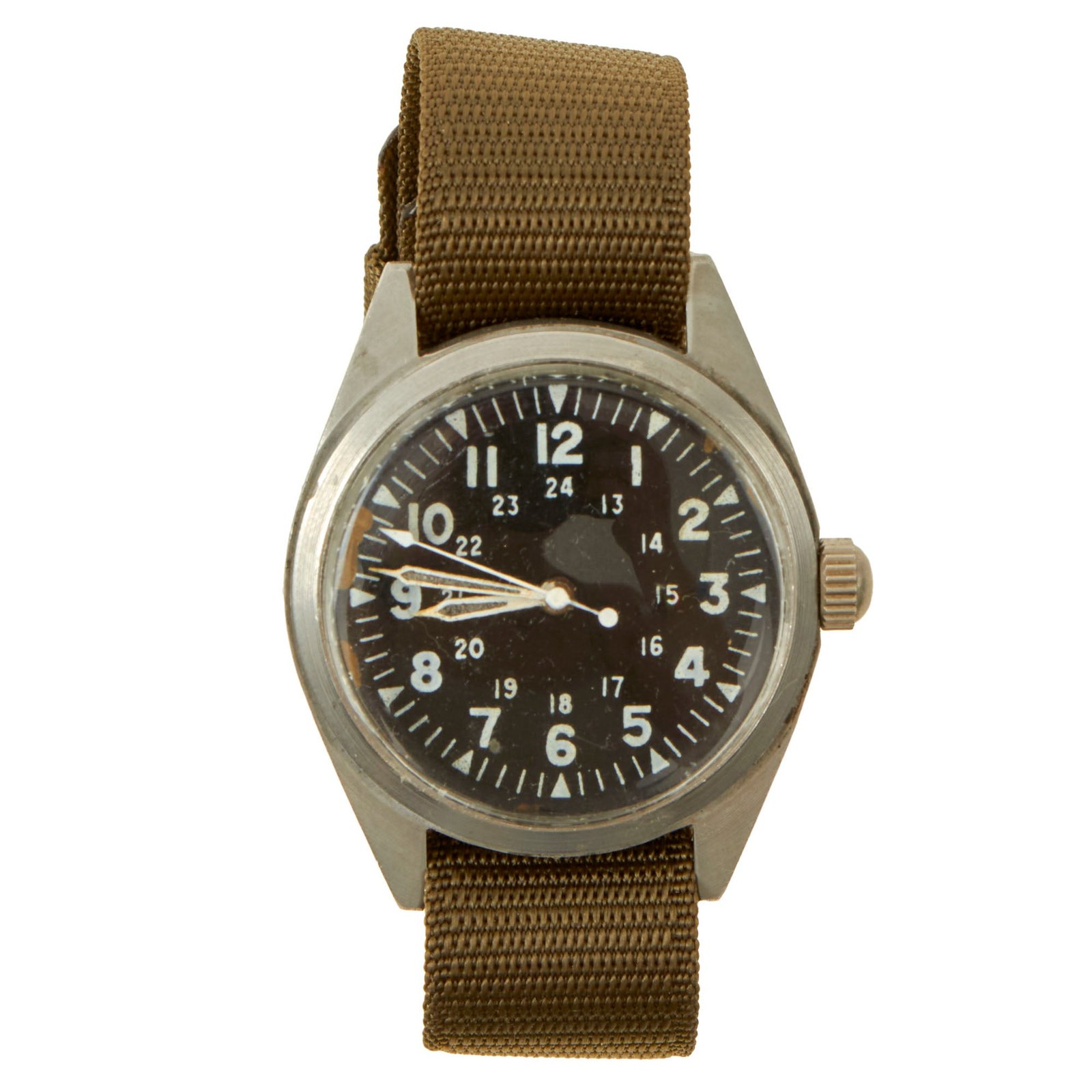 Buy Original U.S. Vietnam War Functional Wristwatch - Dated December 1968 | Original Firearms Antique For Sale