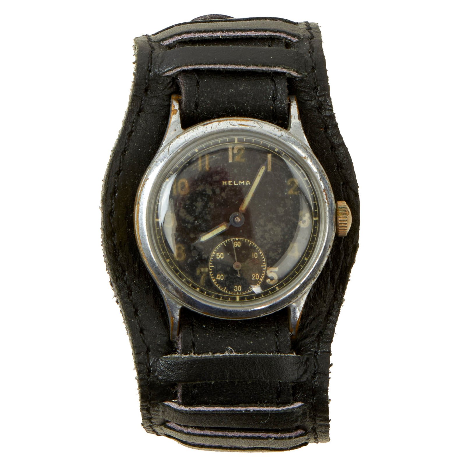 Buy Original German WWII Wehrmacht D-H Watch by Helma - Fully Functional | Original Firearms Antique For Sale