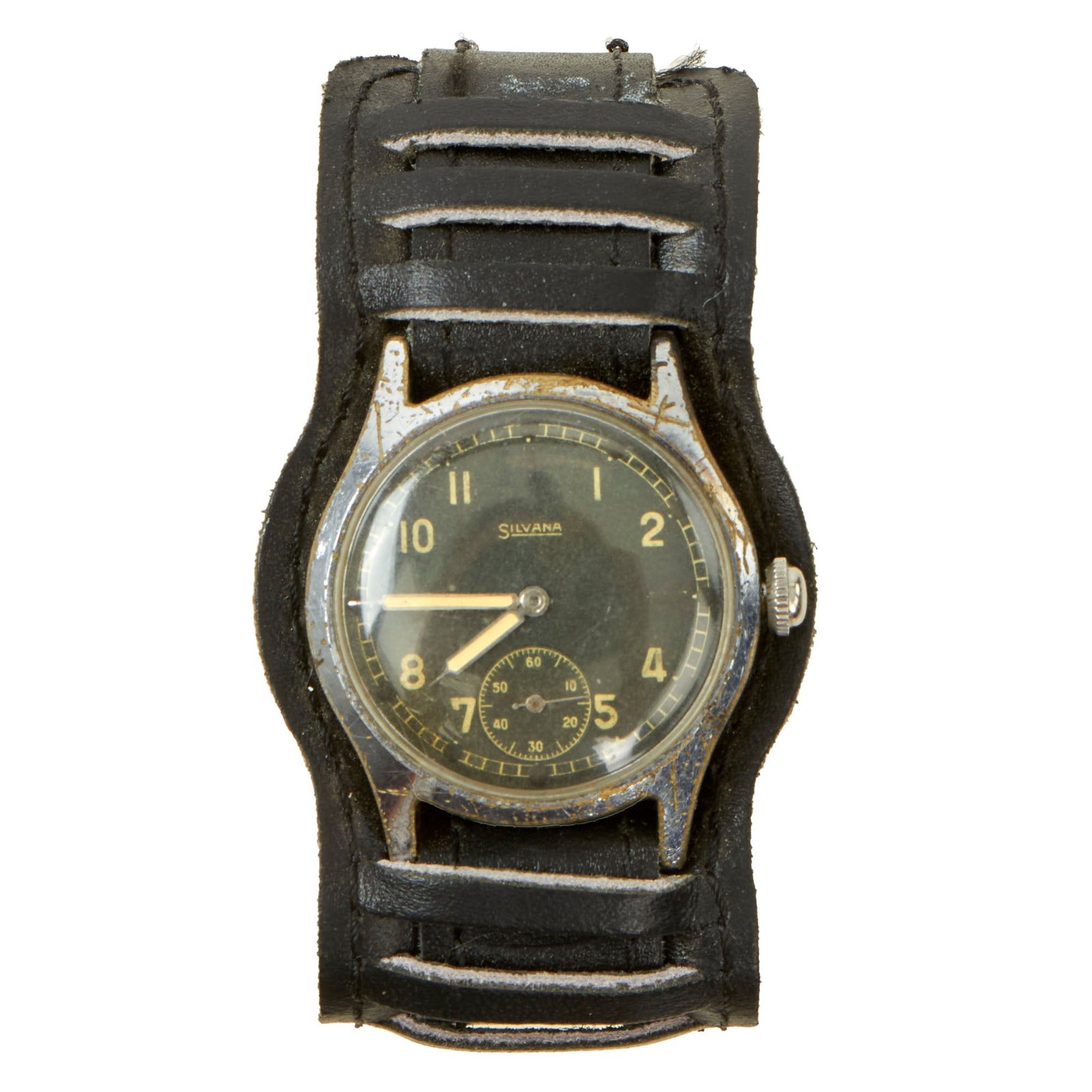 Buy Original German WWII Wehrmacht D-H Wrist Watch by Silvana - Fully Functional | Original Firearms Antique For Sale