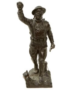 Buy Original U.S. WWI Spirit of the American Doughboy Statue with Barbed Wire | Original Firearms Antique For Sale