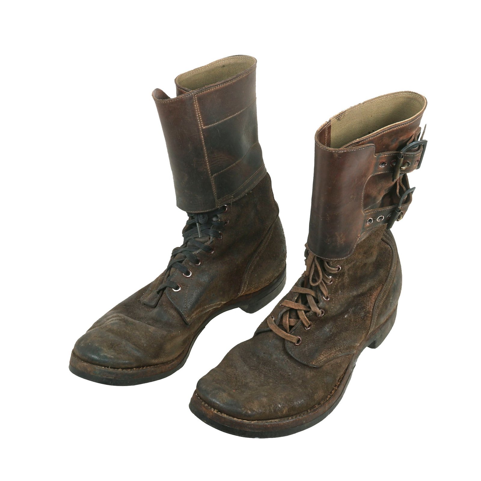 Buy Original U.S. WWII M-1943 Double Buckle Combat Service Boots - Matched Size 9½ C | Original Firearms Antique For Sale