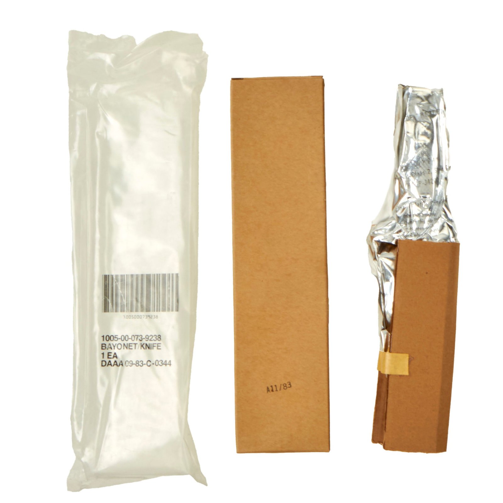 Buy Original U.S. Post-Vietnam War Unissued M7 Bayonet for M16 Rifle in Original Packaging - Dated 1983 | Original Firearms Antique For Sale
