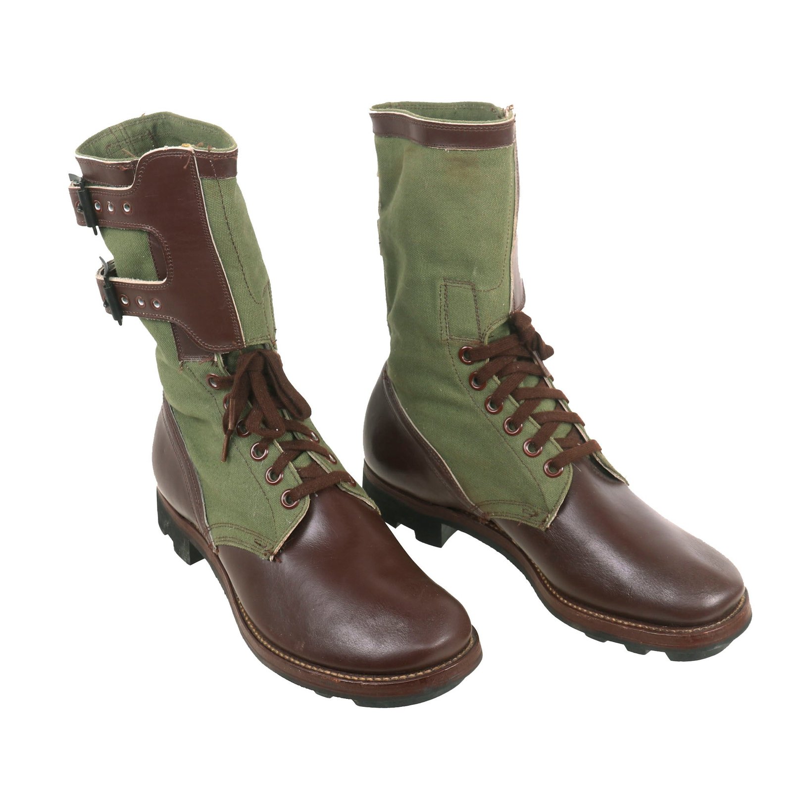 Buy Original U.S. Vietnam War Mint Early Issue “Okinawa” Tropical Double Buckle Jungle Boots - 1962 Dated | Original Firearms Antique For Sale